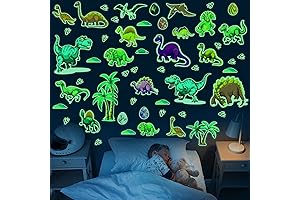 Glow in the Dark Dinosaur Wall Stickers for Enchanted Night Adventure