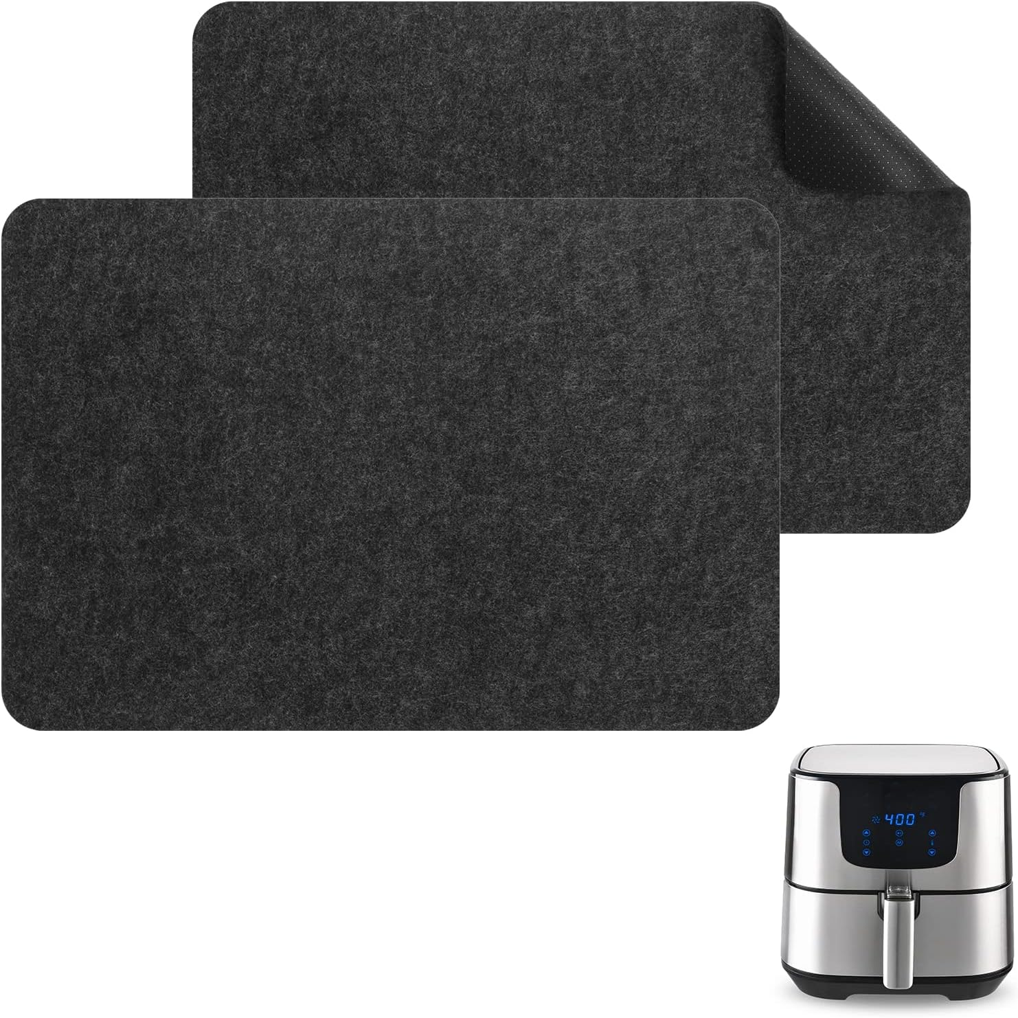 Smilcloud Heat Resistant Mat for Air Fryer, 2 PCS Kitchen Heat