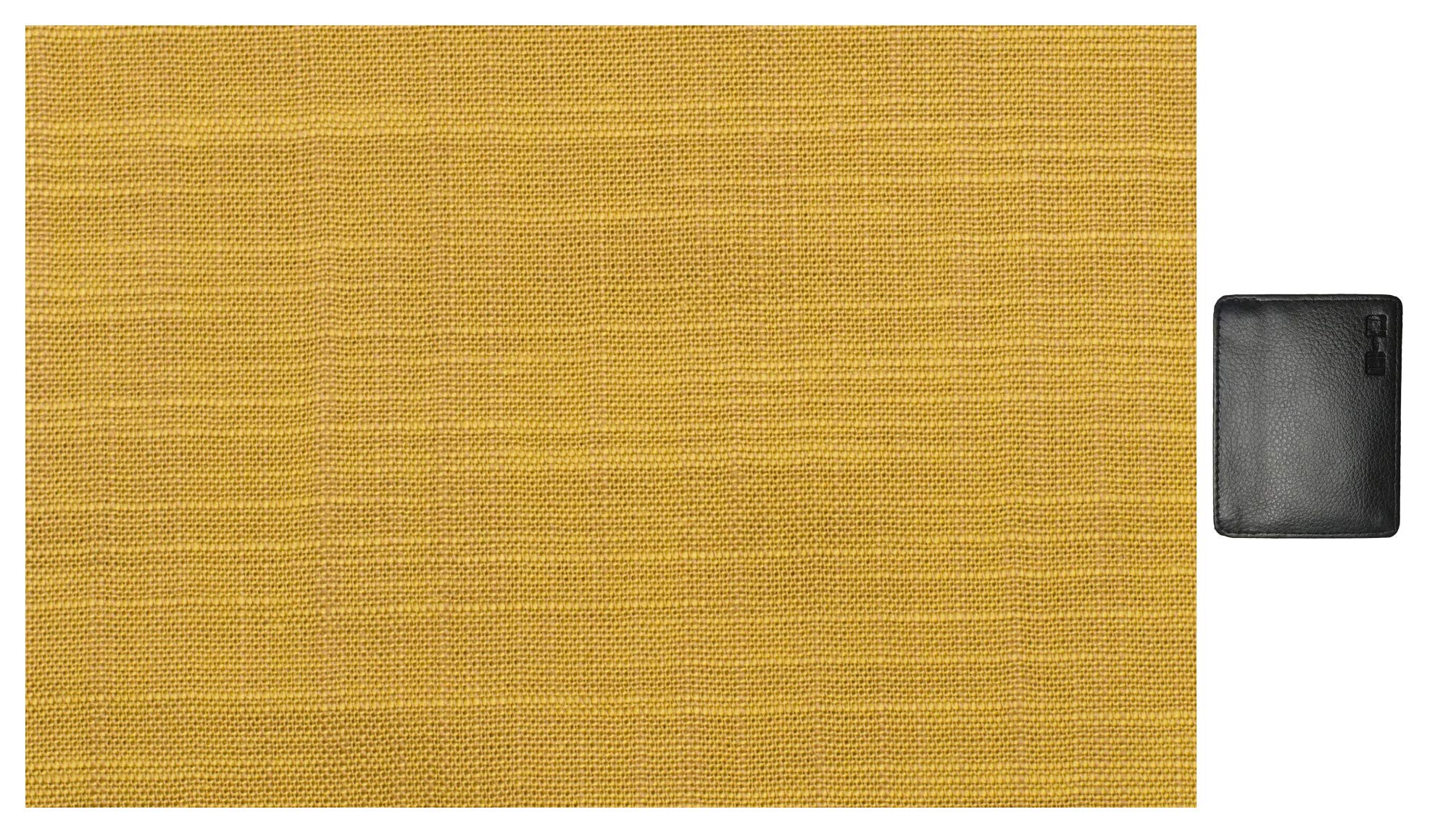 o-degree Arvind 0-Degree Men's Cotton Khadi Unstitched 2.5 m Fabric Length for Mustard Kurta and Credit Card Wallet (Free Size)-picture-25