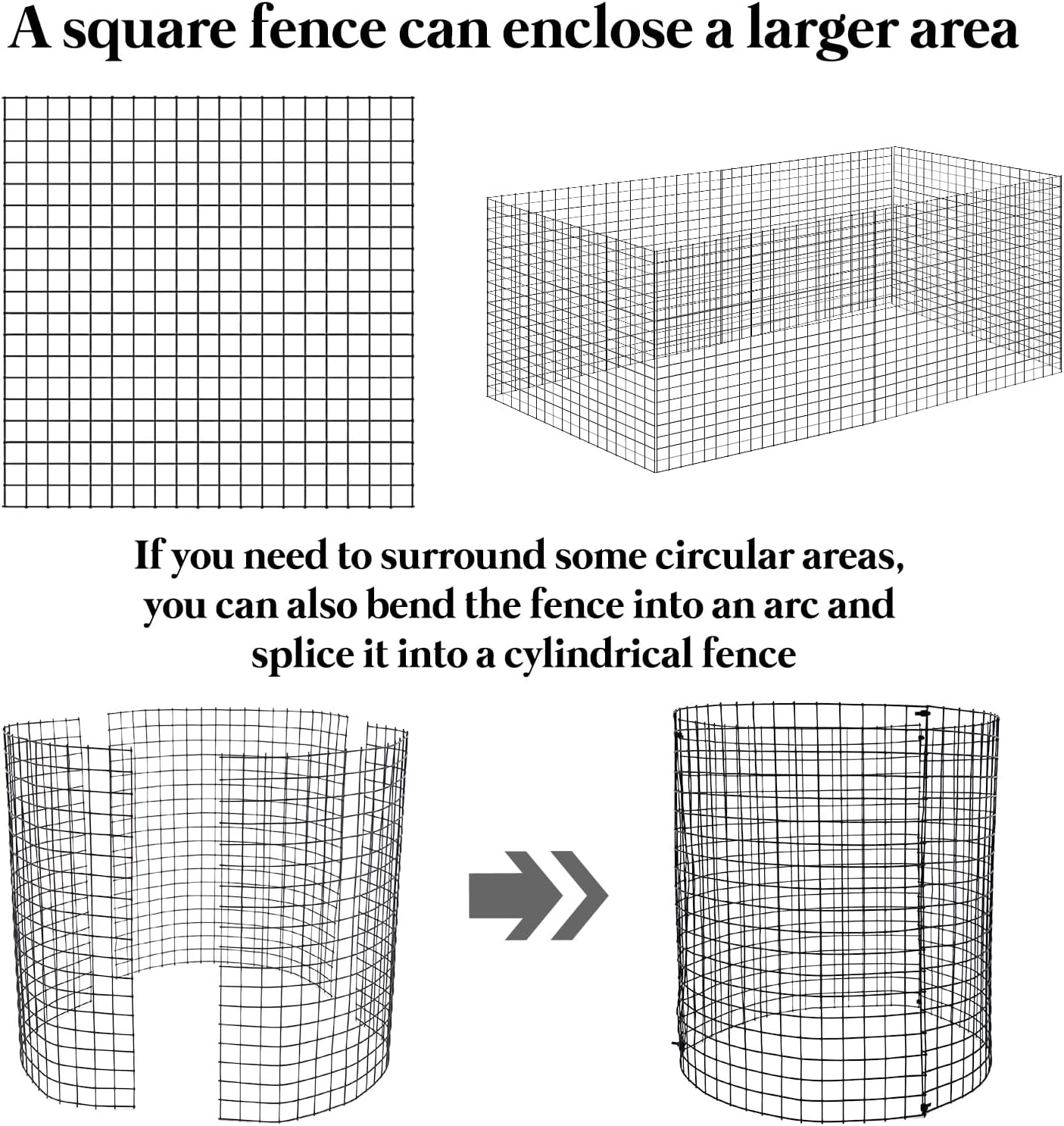 36 PCS Round Plant Protector from Animals, 12Pack 12'' x 12'' Metal Plant Cages，30Pcs Metal Mesh to Keep Animals Out, Garden Protection Bunny Barricades, Wire Plant Protectors for Rabbits Chicken Duck