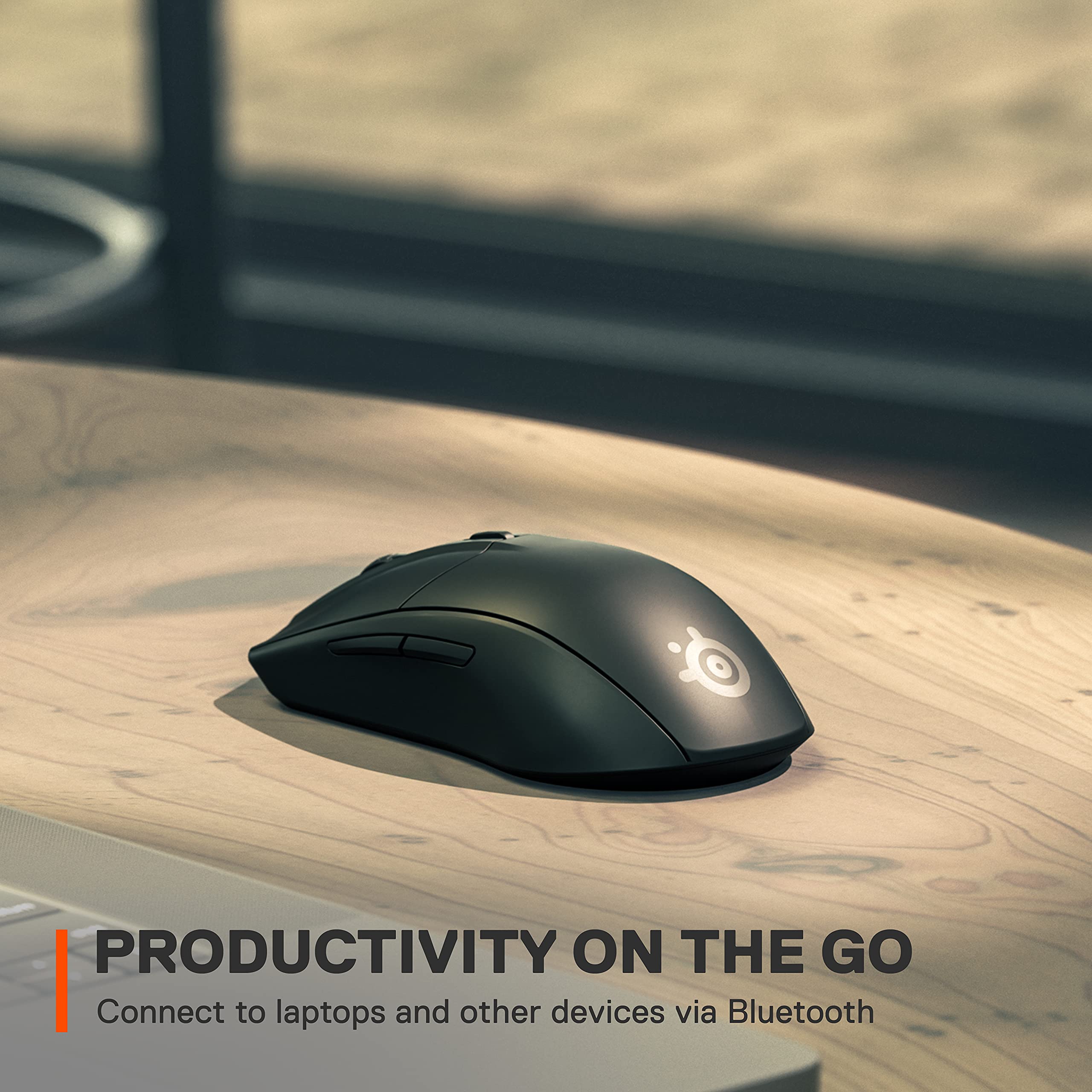 SteelSeries Rival 3 Wireless - Souris Gamer - Plus de 400 Heures d'autonomie - Dual Wireless 2,4 GHz et Bluetooth 5.0-60 Millions de clics Noir