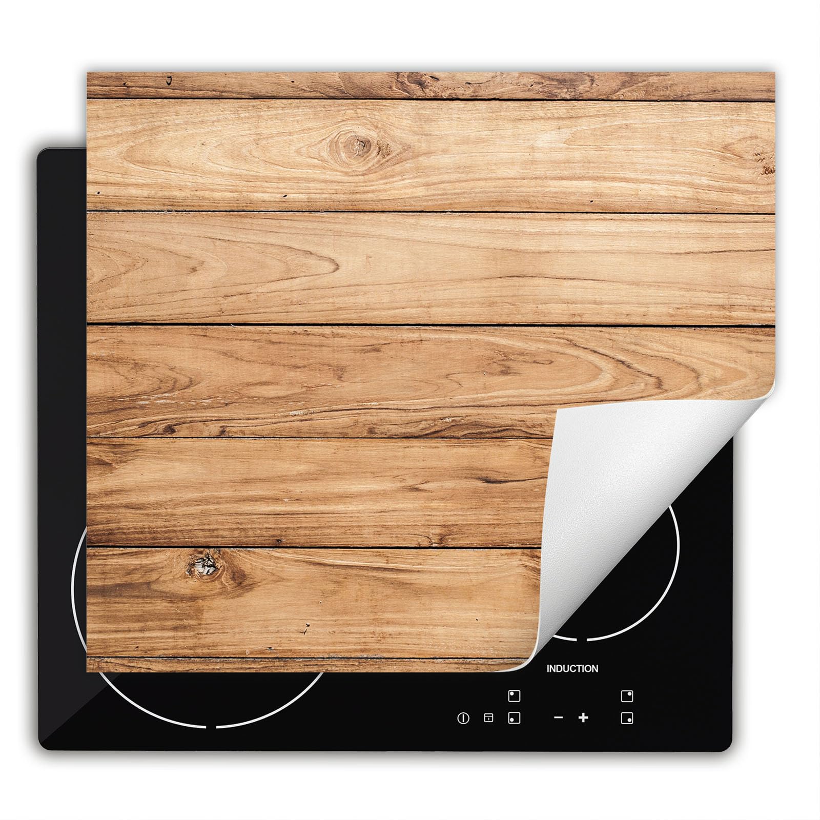 Placa protectora vitroceramica 60x52 cm Vinilo - Retráctil - Tapa Vitroceramica - Protector de Vitroceramica - Madera - paneles