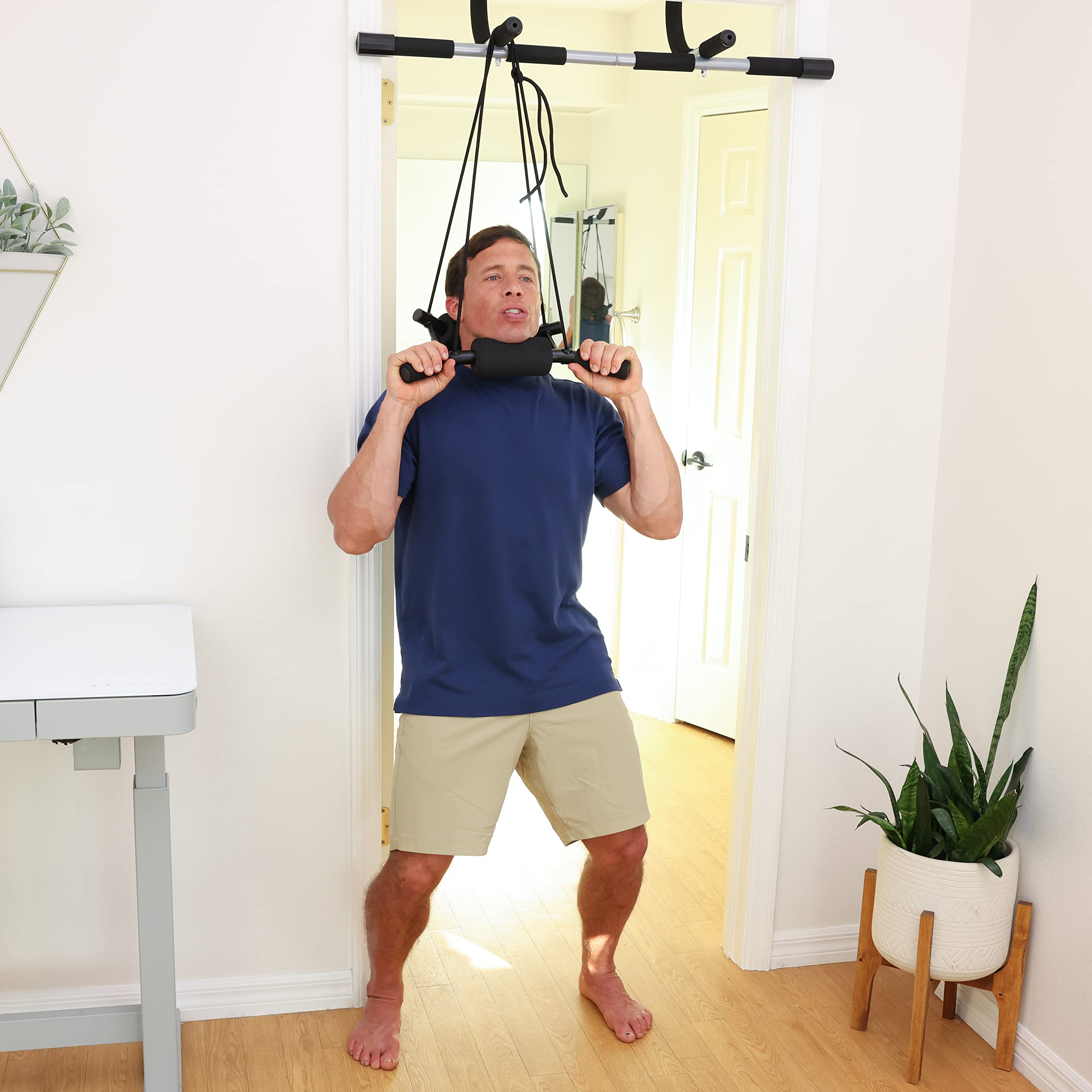 Cervical Neck Traction Device - Neck Stretcher, Neck and Shoulder Relaxer, Cervical Spine Alignment, Portable, Easy to Use, Posture Corrector, Neck Decompression, Neck Tension Relief, Neck Pain Relief