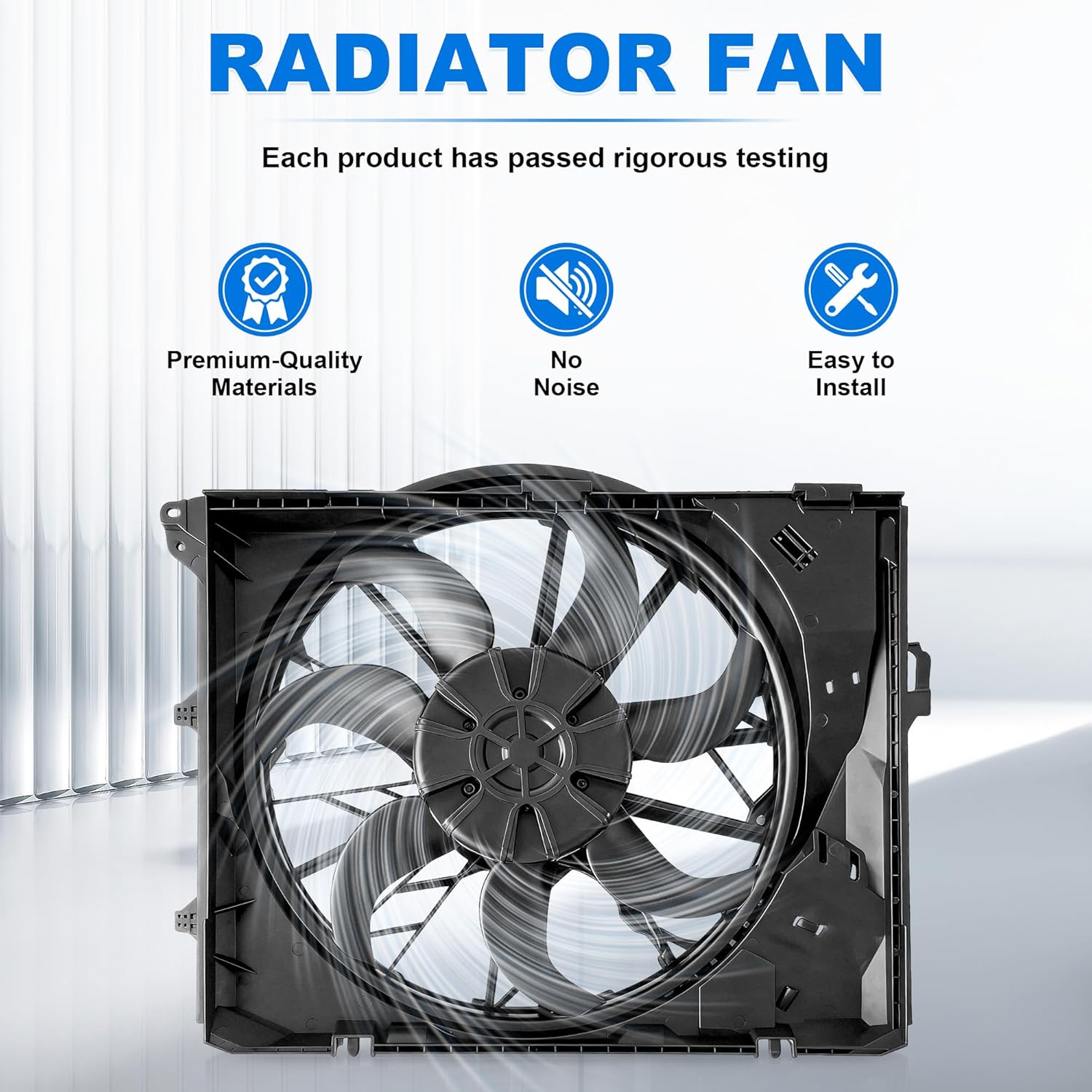 Radiator Cooling Fan Assembly 600W for BMW E90 E91 E92 E93 128i 323i 328i 17427522055 621-195