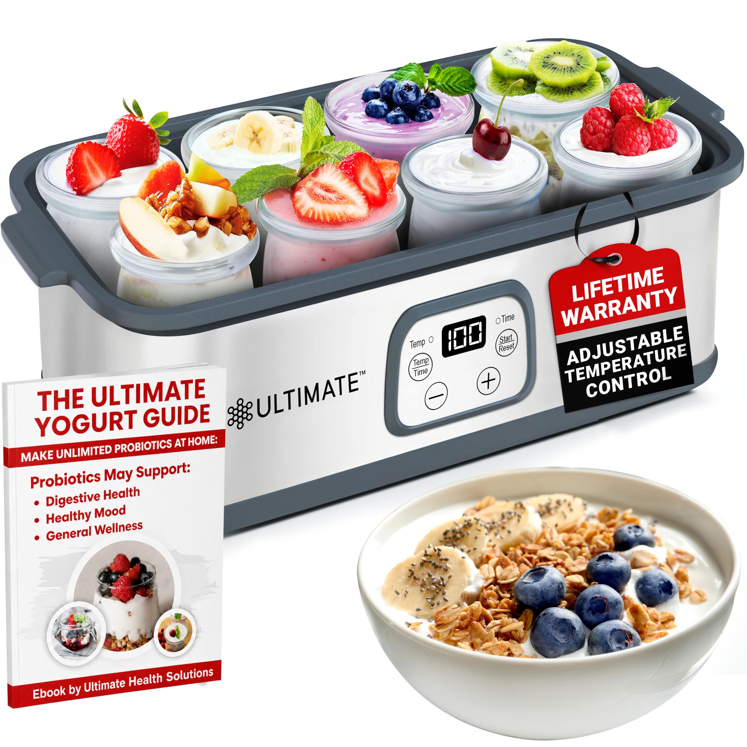 Ultimate Probiotic Yogurt Maker 8-Jar