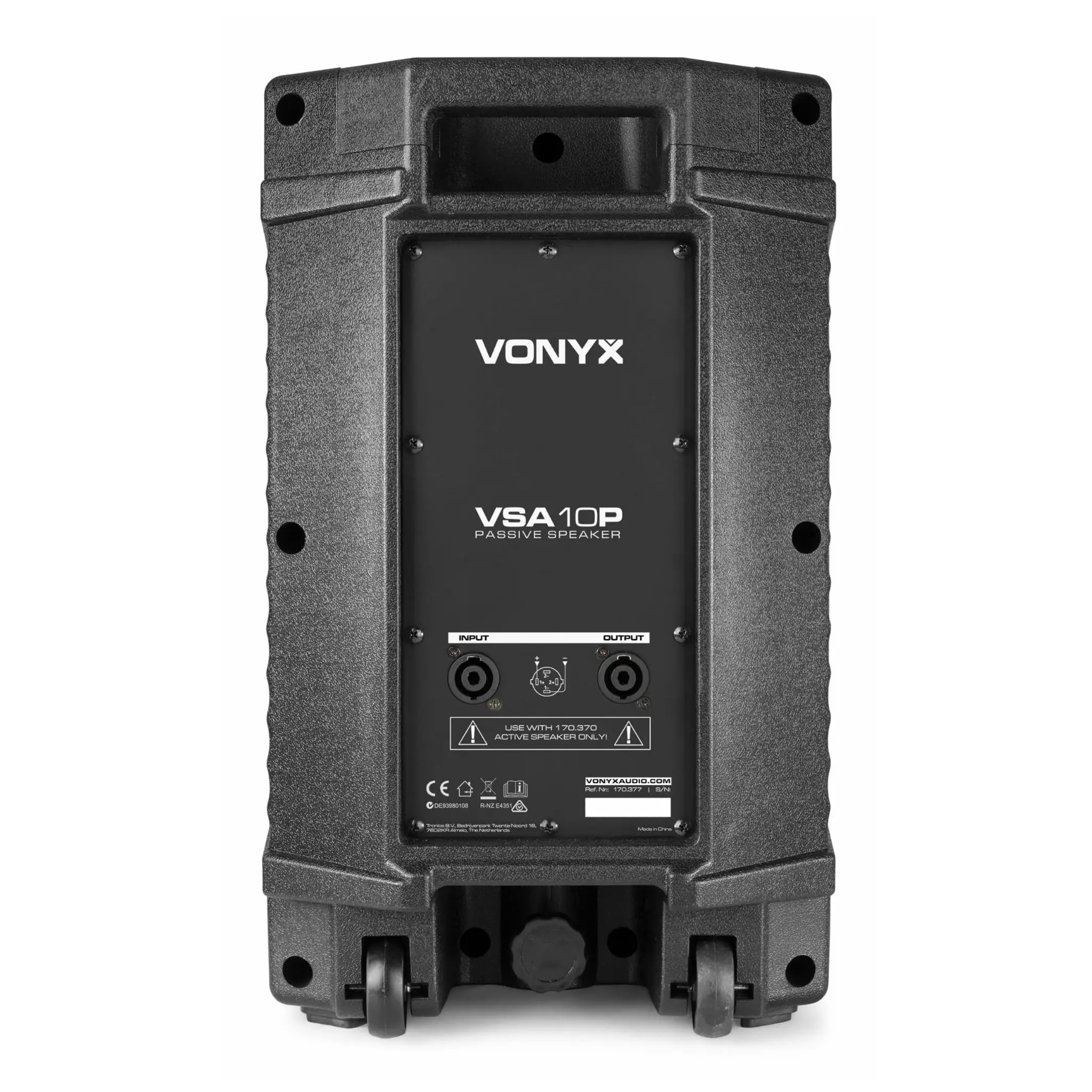 Vonyx VSA10P Pack PA Pasivo - 2 Altavoces 10 Pulgadas, Amplificador VPA600 Bluetooth 2x300W, 2 Cables Speakon NL2 5 m, Equipo Sonido para DJ, Eventos y sonorización Profesional