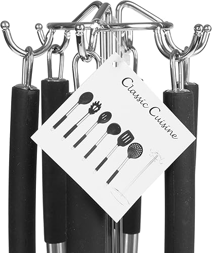 Miniatura 7 de Classic Cuisine - Juego de utensilios de cocina de 7 piezas, herramientas y soporte de cocina de acero inoxidable y silicona, resistente al calor y