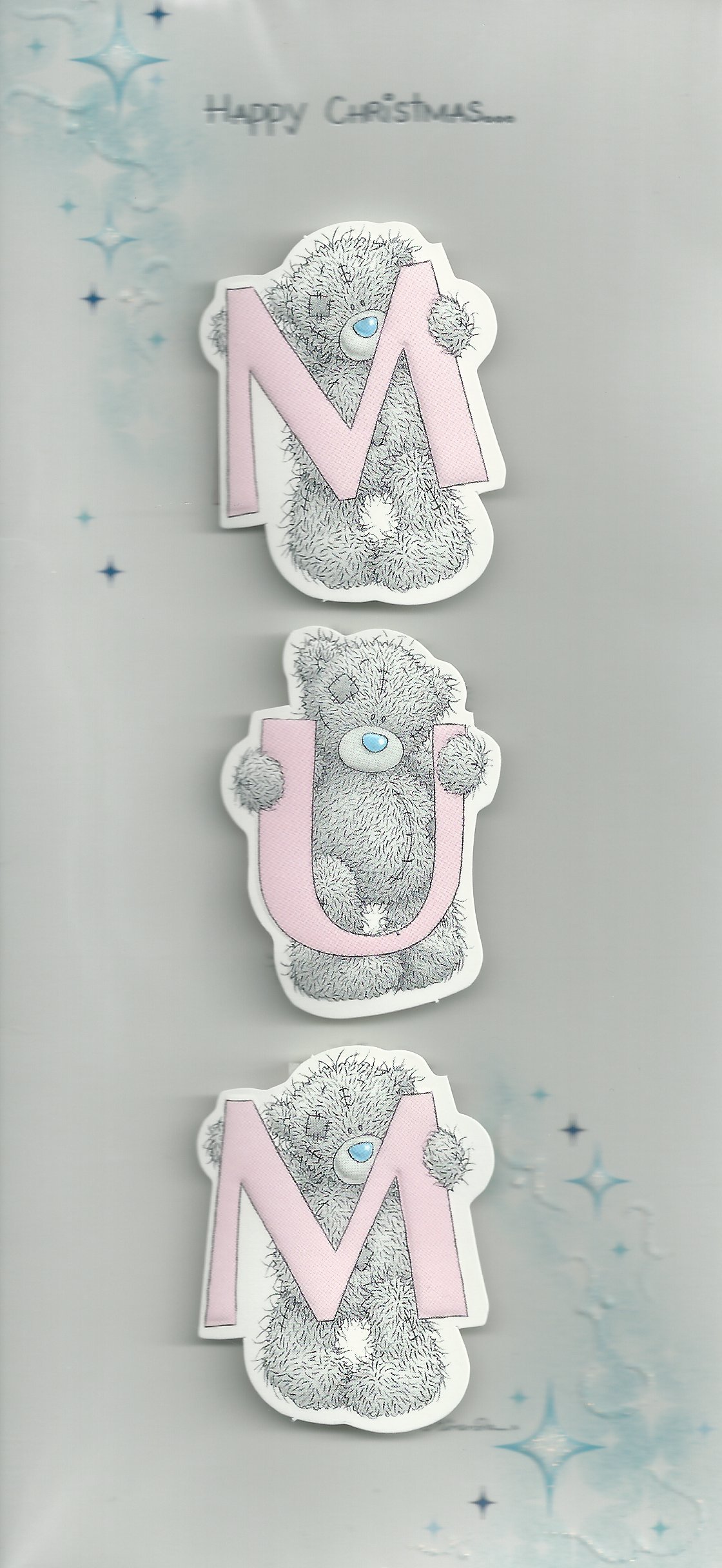 Me to You Carte Blanche Tatty Teddies Happy Christmas Mum Card