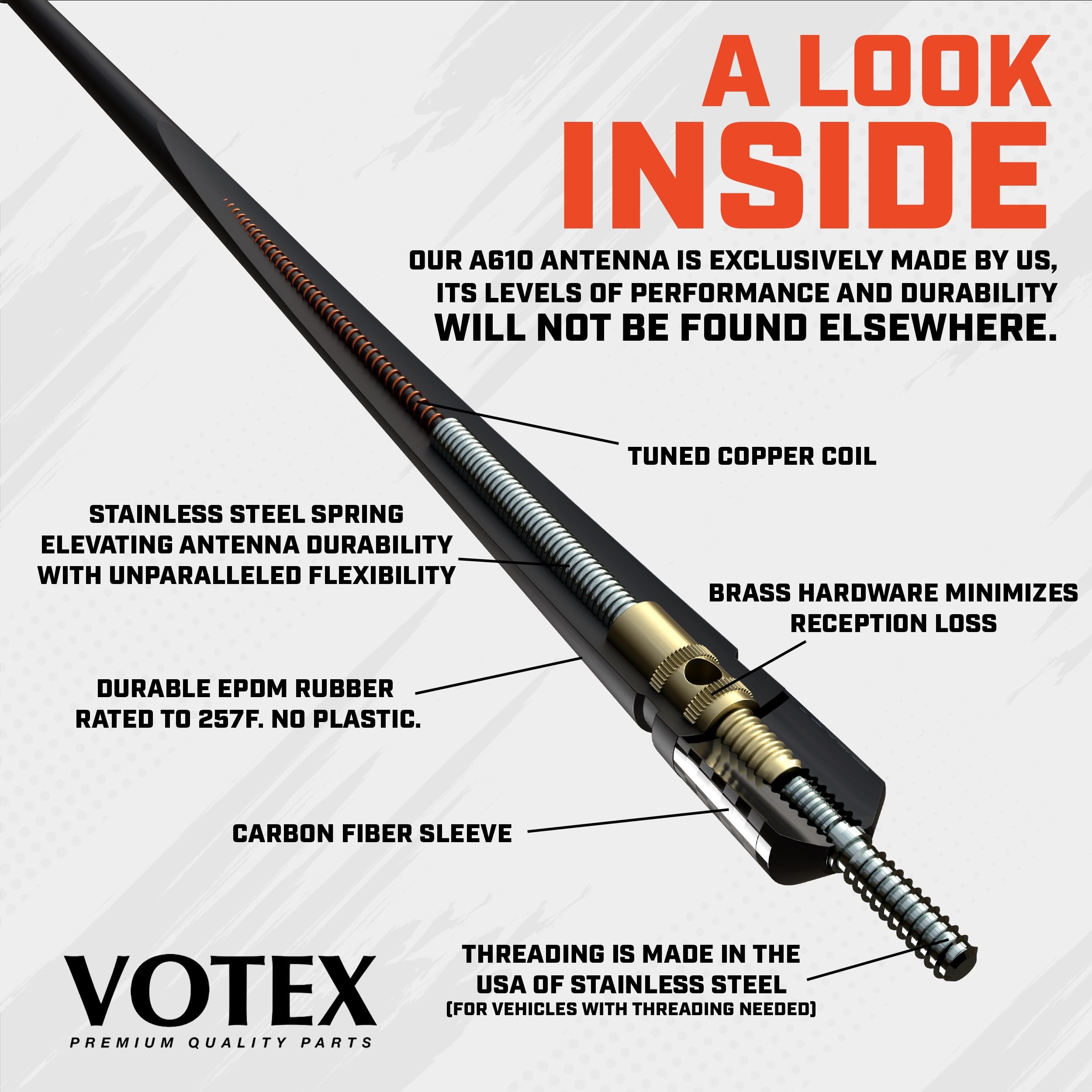 Votex - 13 Inch Rubber Carbon Fiber (Black, Blue, Gold, Green, Red, Silver) Antenna Fits Ford F150 - F250 - F350 | Jeep Wrangler - Gladiator | Toyota Tacoma - Tundra | Chevrolet Silverado | GMC Sierra