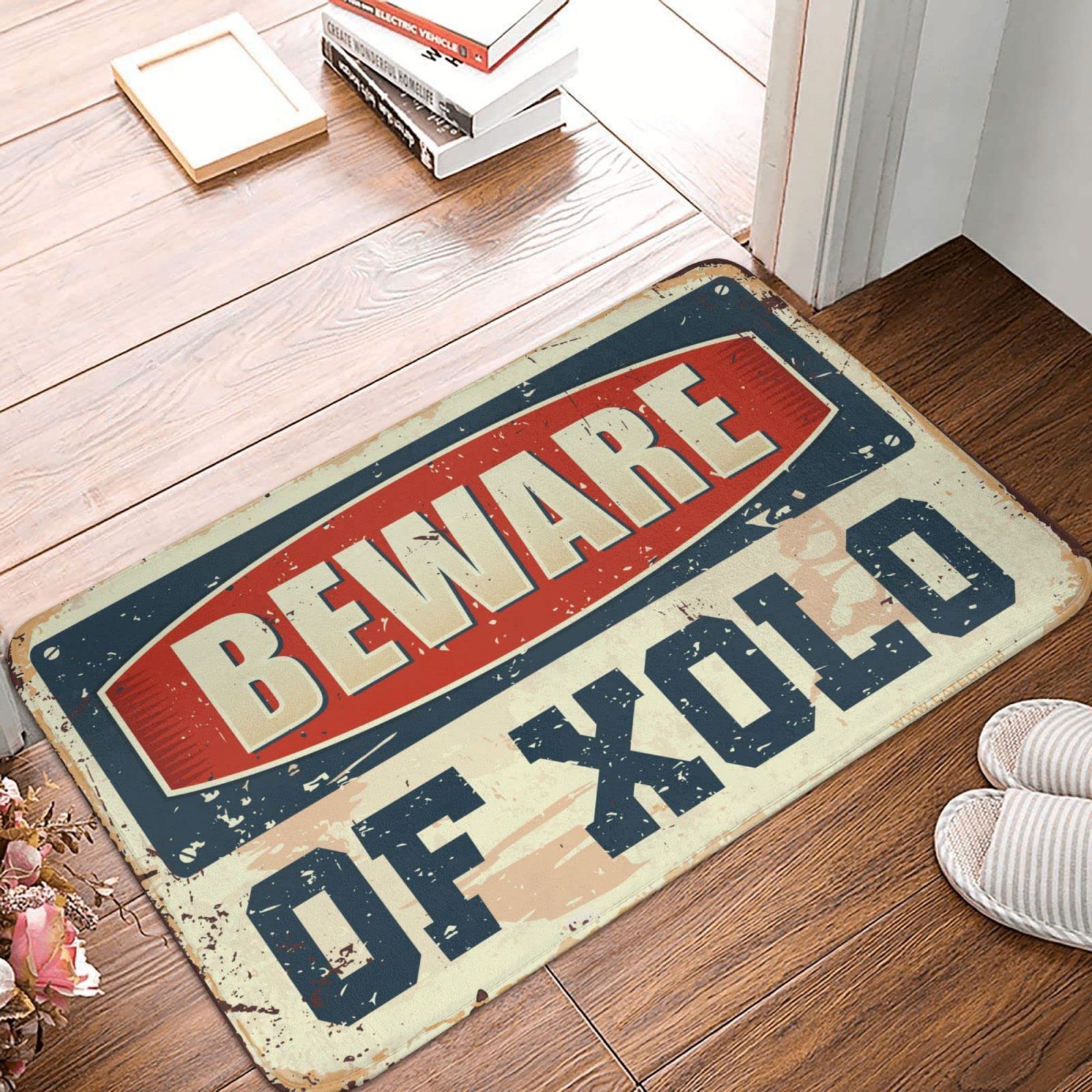 Tapis de bienvenue extérieur grand format résistant pour retenir la boue 65x90 cm