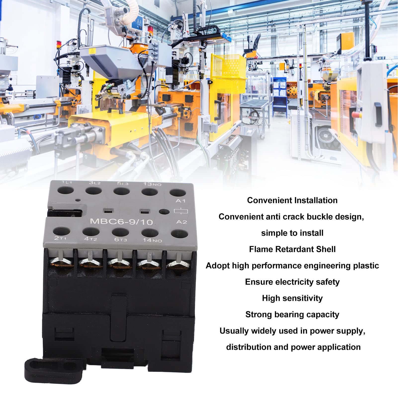 Contattore CA Heschen 63A 2NO - 12V Bobina, Montaggio Su Guida DIN - Per Impianti Domestici - Foto 6