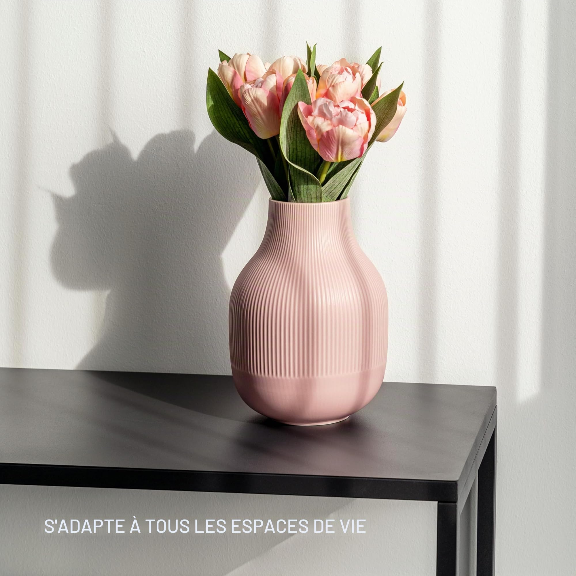 bremermann Table Console avec étagère, étagère sur Pied, Tabouret à Fleurs en métal (Noir)