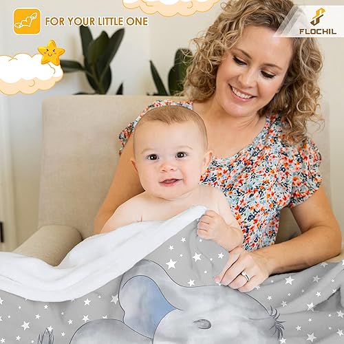 Miniatura 6 de Mantas de bebé personalizadas manta de bebé personalizada manta de bebé con nombre para niños el mejor regalo para bebé elefante recién nacido 30 x