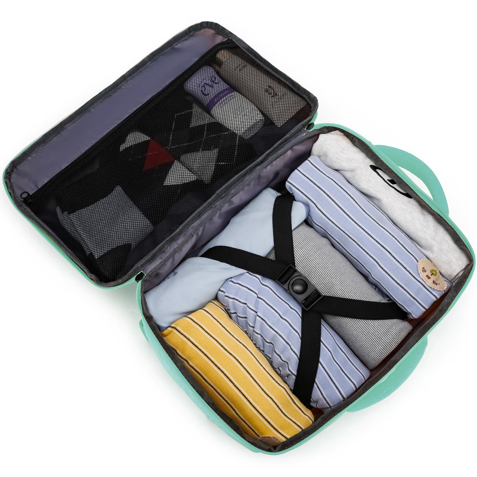 Zaino per Ryanair 40x20x25 Zaino da Viaggio Aereo Bagaglio a Mano Borsa da Cabina Borse Valigia Zaini Casual Donna per Wizzair 14 Pollici Zaino Porta PC per Scuola Lavoro,Verde