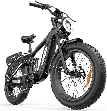 HiKeep 2000W Electric Bike for Adults - 40MPH Fat Tire Ebike 26"x4", 48V 25Ah Removable Battery, App Control, Hydraulic Brakes, Adjustable Suspension & Seat, LCD Display,All-Terrain Commuter E-Bike