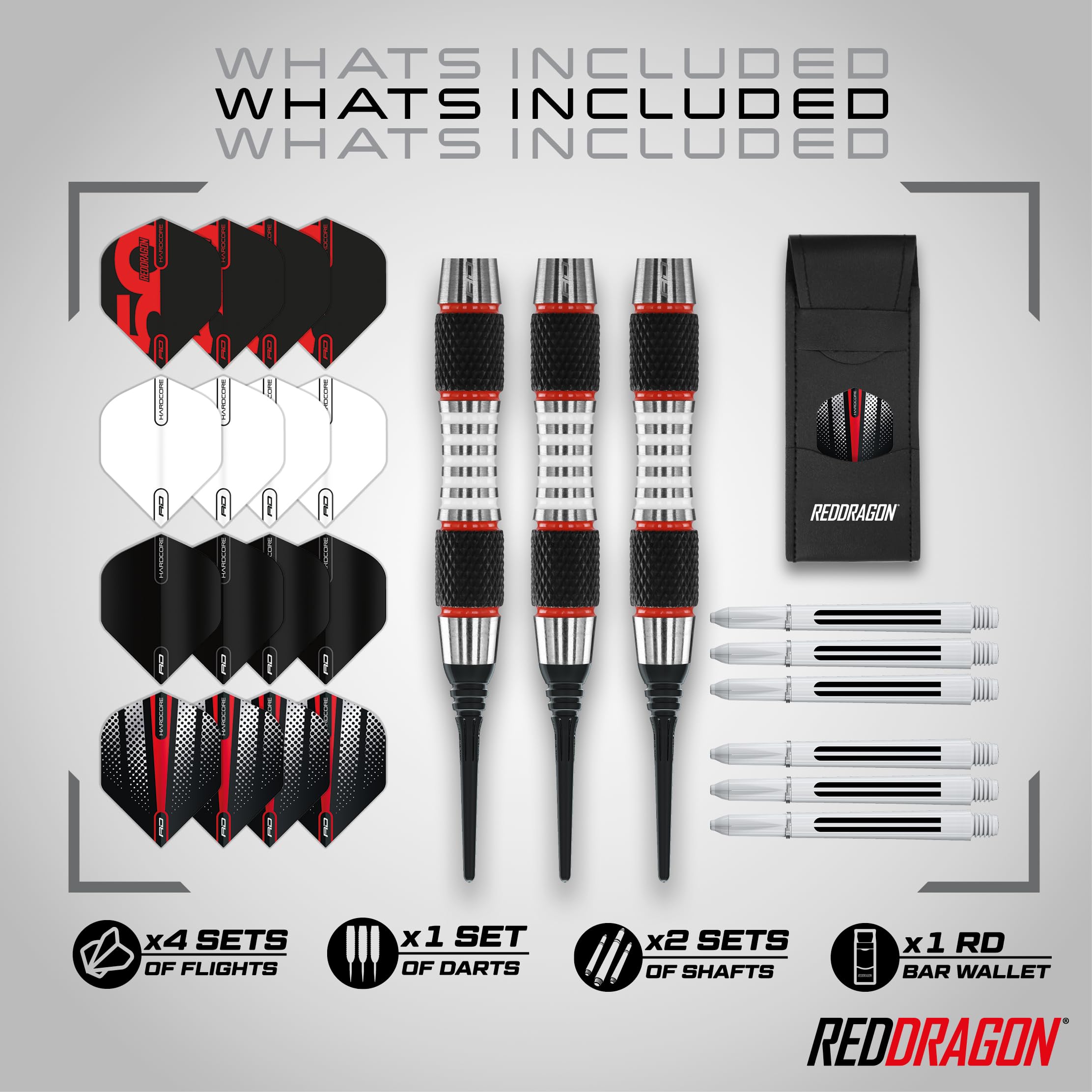 RED DRAGON Dardos - Axis18g - Conjunto de dardos de tungstênio