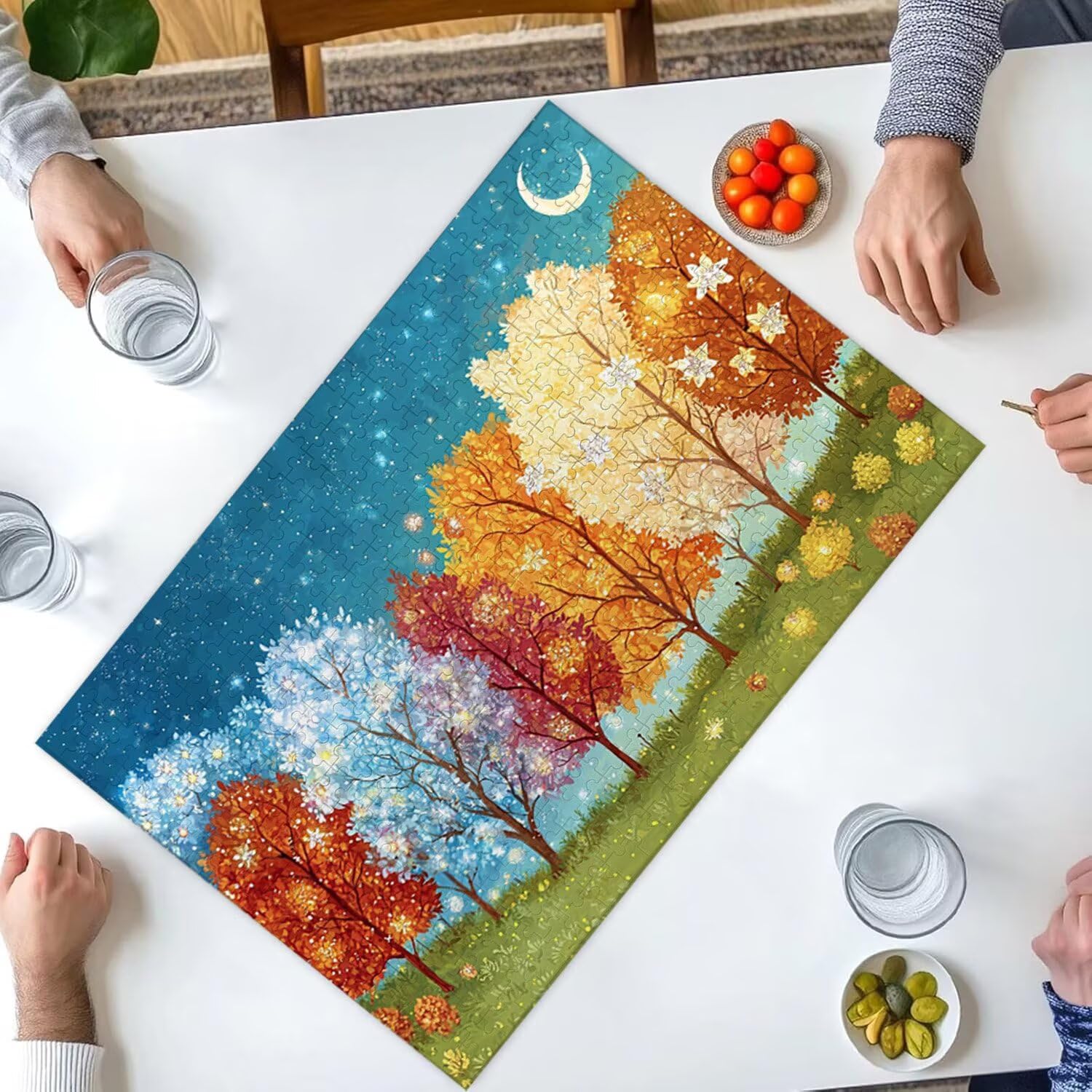 2000 sztuk puzzli, drzewo gwiazdy2000 sztuk puzzli dla dorosłych, prezent rocznicowy, prezent świąteczny, dekoracja domu, zapobieganie degeneracji mózgu u osób starszych v-906