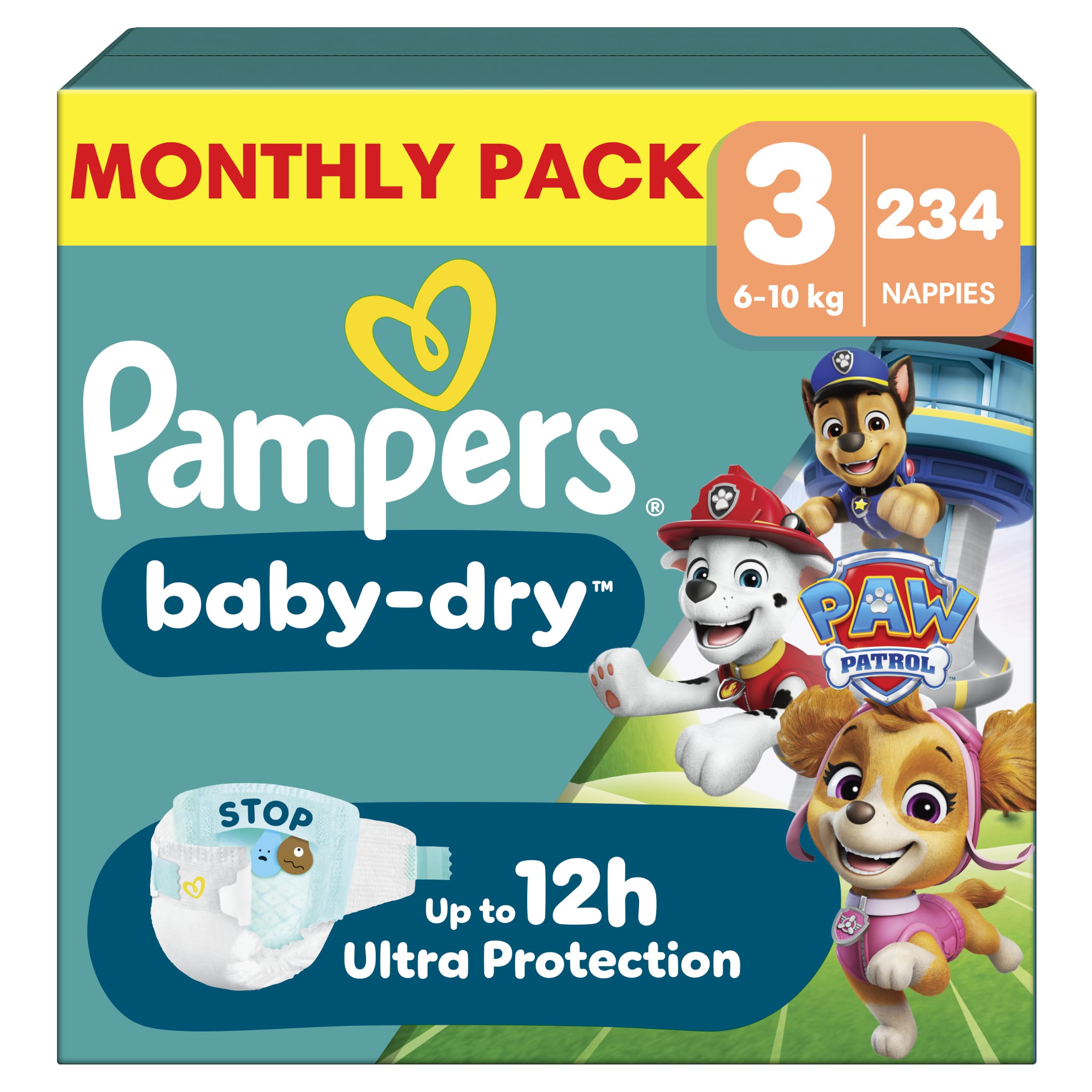Pampers Baby-Dry Paw Patrol Nappies Size 3