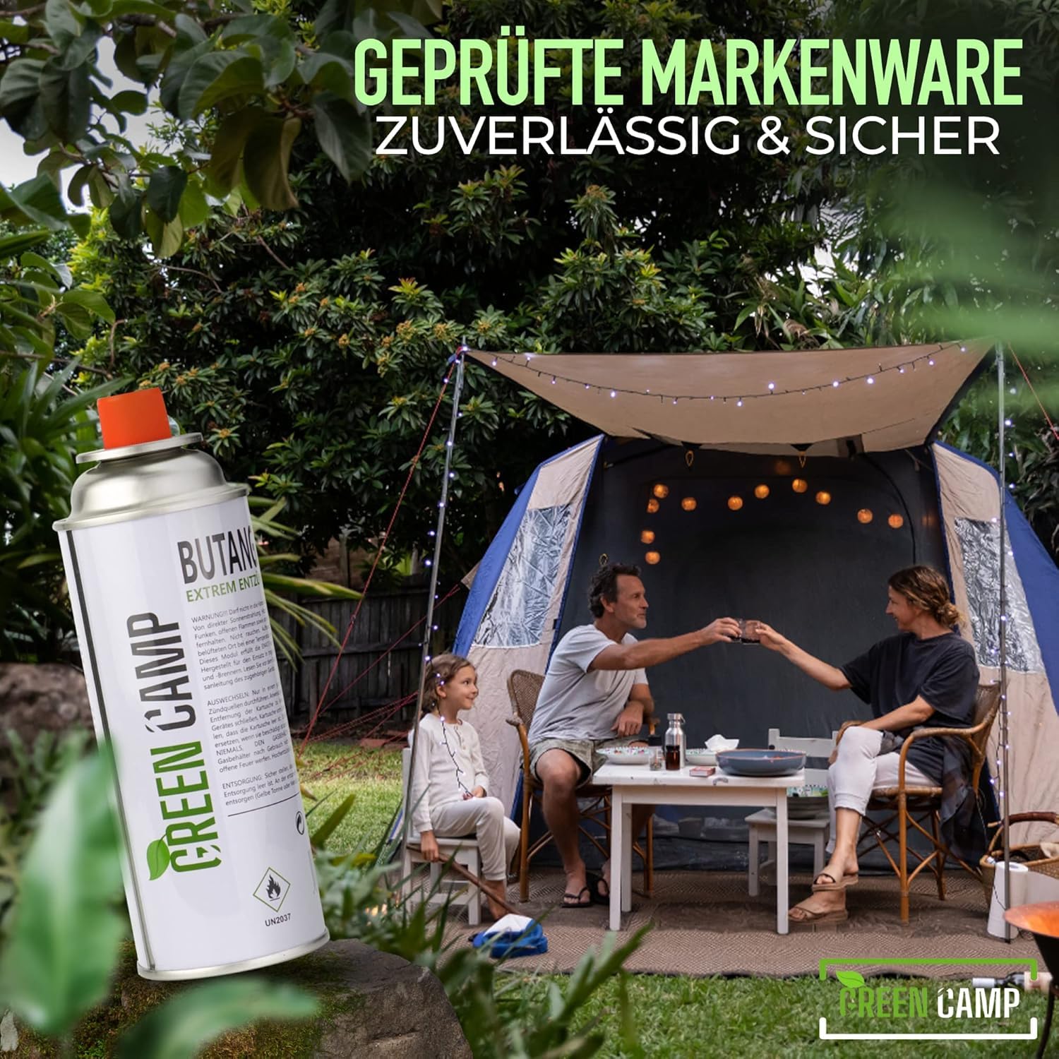 Green Camp ® 28x Gaskartuschen 227g [Made IN Europe] ideal für Gaskocher, Gasheizung, Gasbrenner, Unkrautbrenner oder Campingkocher - Butan Gaskartusche Typ MFS – 1A
