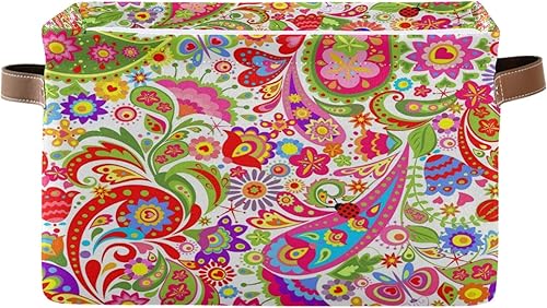 Miniatura 55 de AUUXVA Cesta de almacenamiento con textura de mármol de oro rosa, caja de almacenamiento de lona duradera plegable para juguetes, cesta organizadora