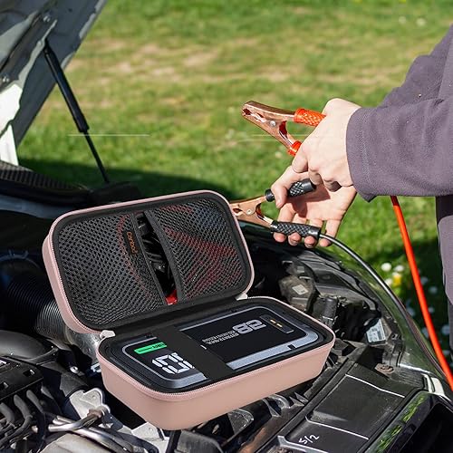 Miniatura 7 de Canboc Estuche rígido de transporte para Alpha85 Jump Starter  Alpha85S Jump Starter 2000 Amp 20000mAh arrancador de automóvil, bolsa de malla para