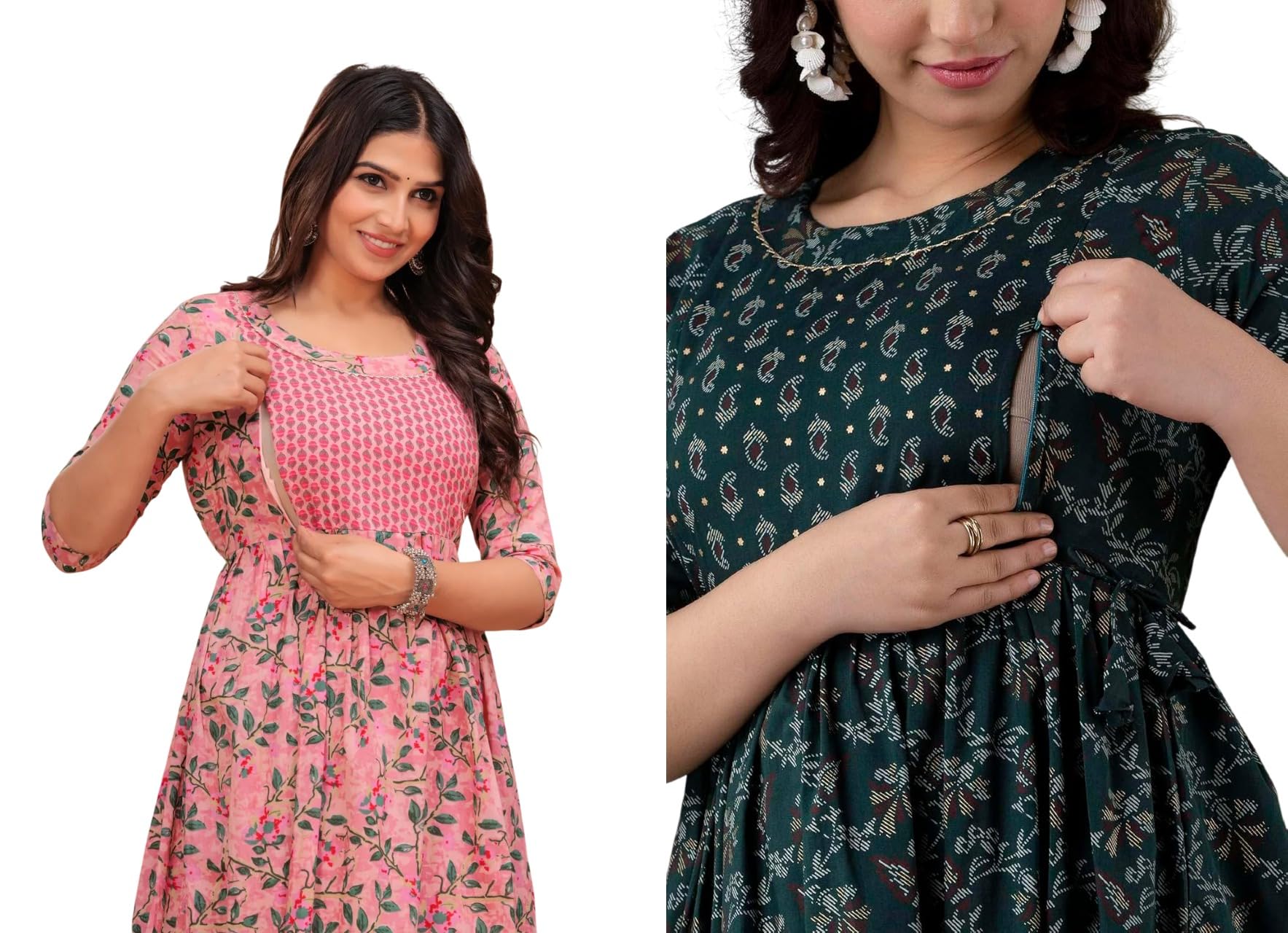 Women's Maternity Kurti for Feeding Zippers |Easy Breastfeeding Kurti for Nursing Pre and Post Pregnancy (Combo of 2 Kurti)-picture-29