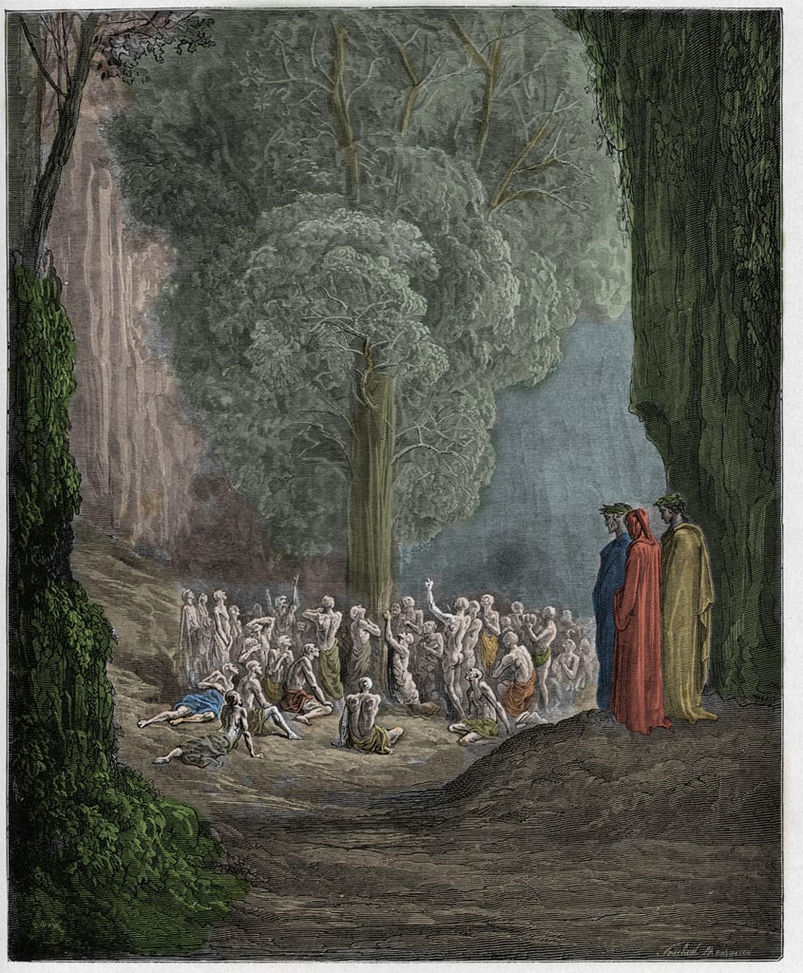 Peinture les âmes gloutonnes Gustave Doré pour habiller un mur vide
