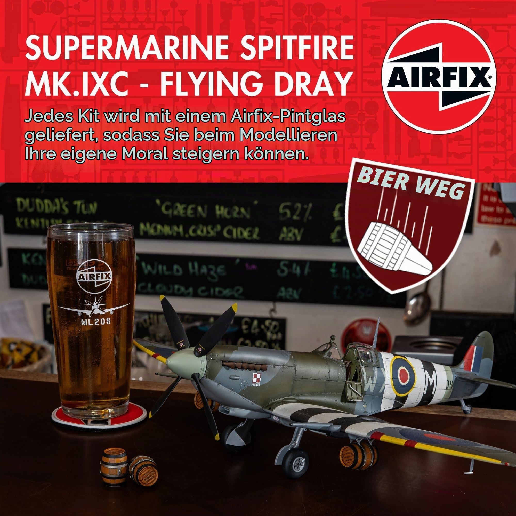 Airfix 997001-1/24 Supermarine Spitfire Mk.IXC Flying Dray - Maßstab 1:24