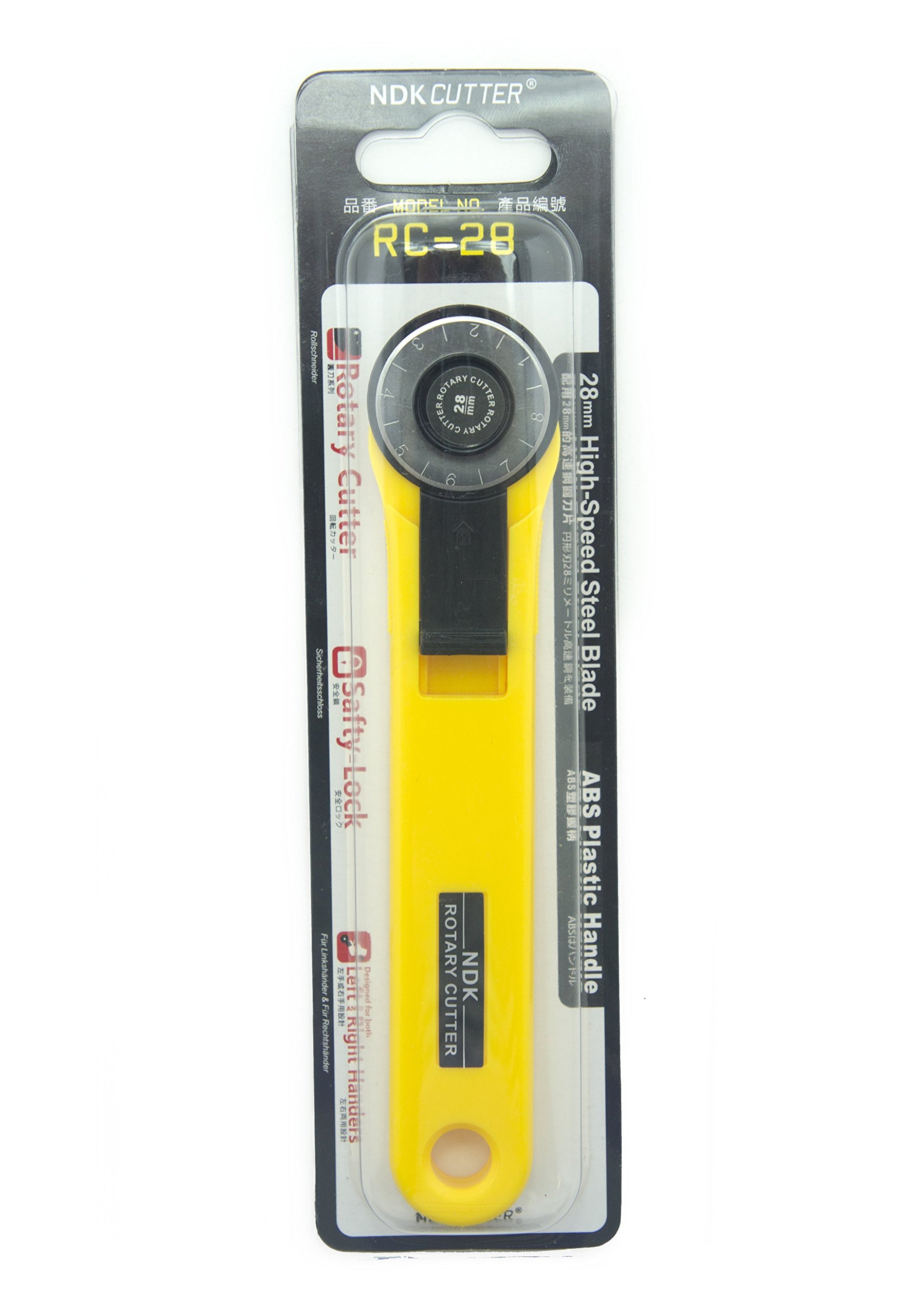 Couteau rotatif 28 mm Hand® NDK RC-28 avec lame en acier haute précision et finition robuste