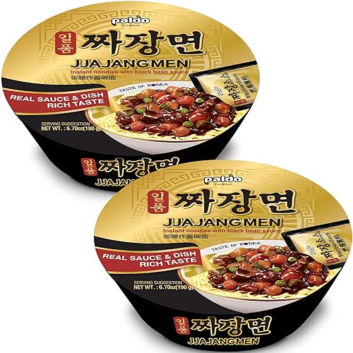 Miniatura 3 de Paldo Jjajangmen Chajang Noodle Vegan No MSG 2 tazas grandes