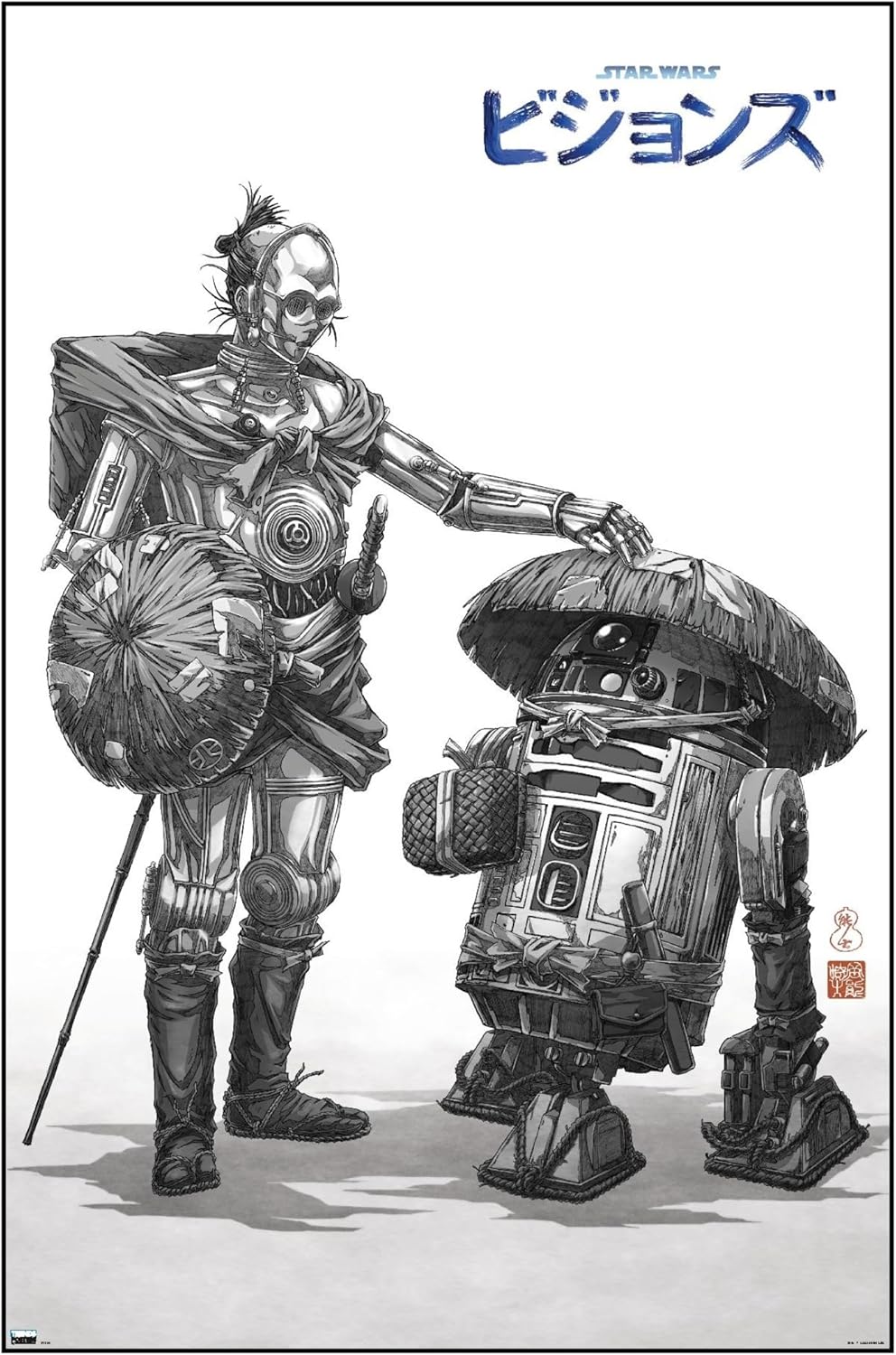 Star Wars: Visions - Droids Wall Poster, 34L" x 22.4W", Premium Unframed Version