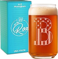 Vista 25 de Vasos de cerveza con monograma para hombres (A-Z) 16 oz - Regalos de cerveza para hombres hermano hijo papá vecino - Regalos únicos para él - Regalo