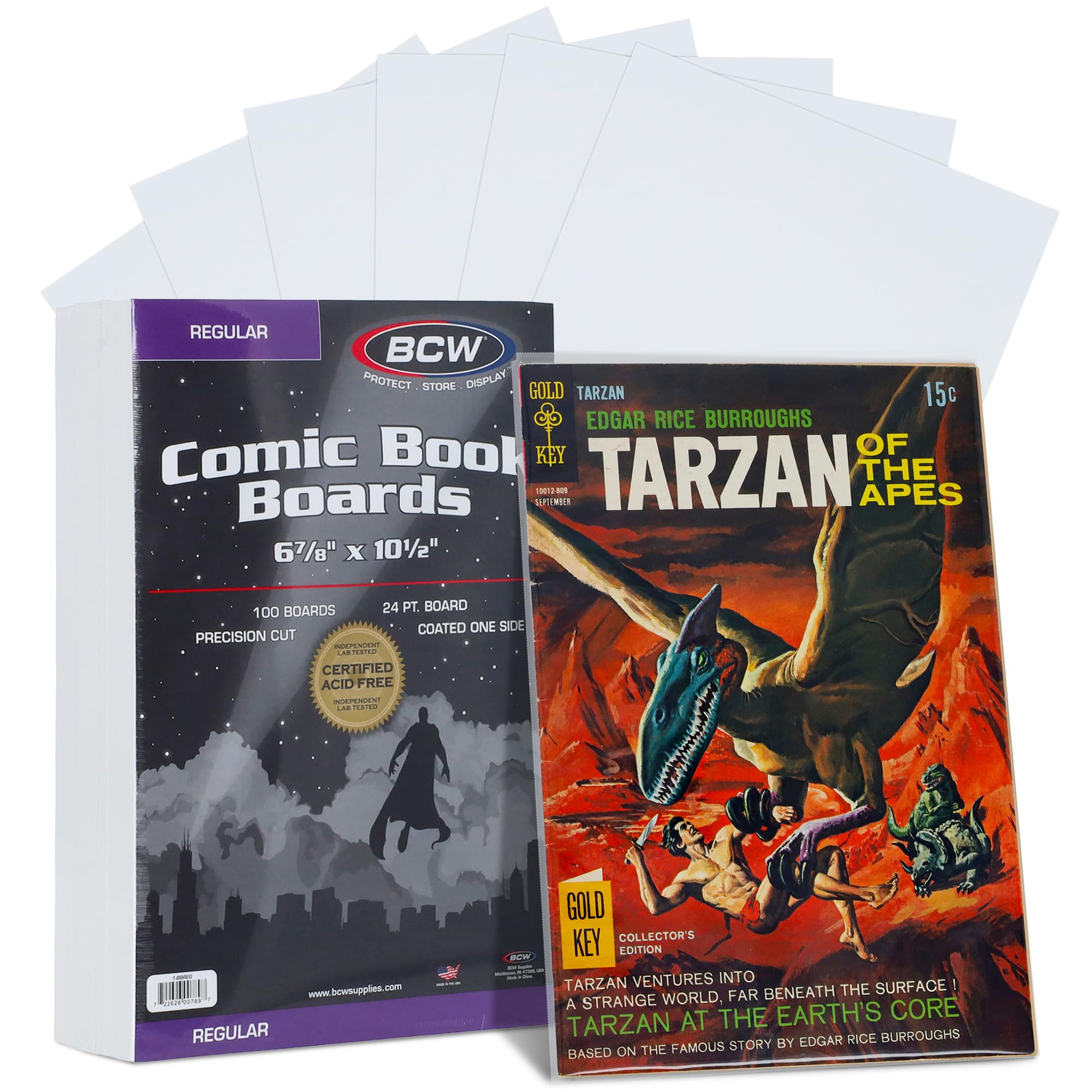 BCW Regular Backing Boards | 200 Count Each | Acid-Free Storage Solution for Comic Collectors | Protection and Display for Comic Books