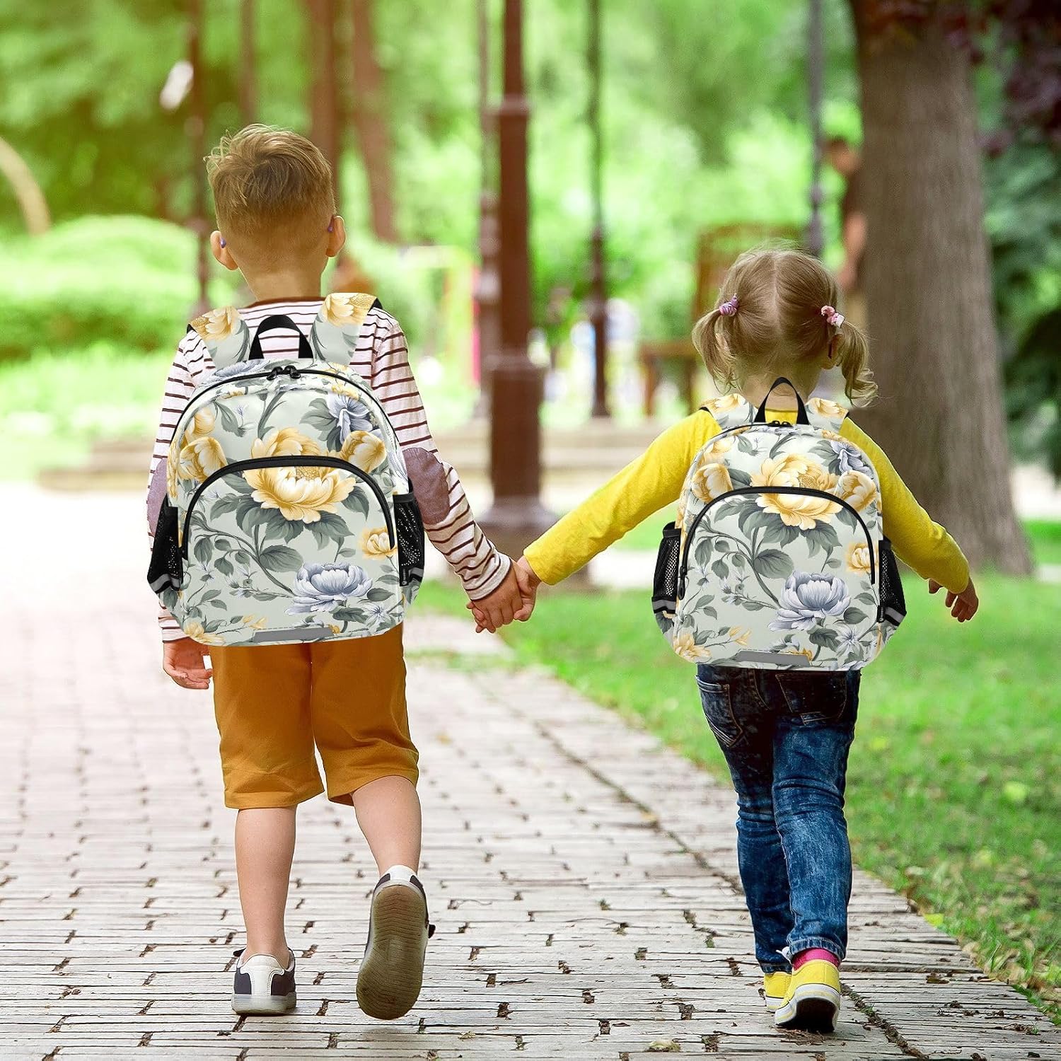 Yellow Daisy Flower Toddler Harness Backpack for Boys Girls 3-6 Years Kids Backpack with Anti Lost Safety Leash Child Leash Backpack for Travel Walking Preschool