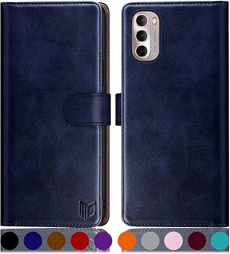 SUANPOT Funda tipo cartera para Moto G Stylus 2022 5G con bloqueo RFID, soporte para tarjetas de crédito, funda de piel sintética con tapa para