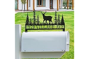 Customized Personalized Deer Metal Mailbox Sign | Charming Address Display