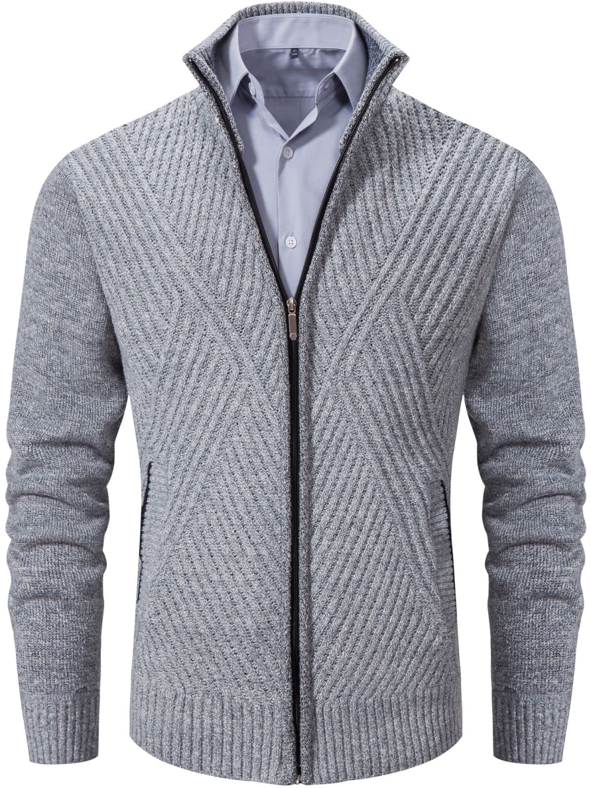 VtuAOL Men's Cardigan Sweaters Full Zip