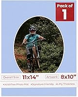 Vista 43 de Tapete de 11 x 14 pulgadas, corte biselado para fotos de 8 x 10 pulgadas, diseño de ante beige precortado, apertura de tablero ovalado, sin ácidos