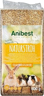 Anibest Paille Naturelle, litière pour Petits Animaux, litière 100% Naturelle pour Tous Les rongeurs et Petits Animaux, Lapins, Hamsters, cochons d'Inde, etc. Absorbante, Isolante Thermique,
