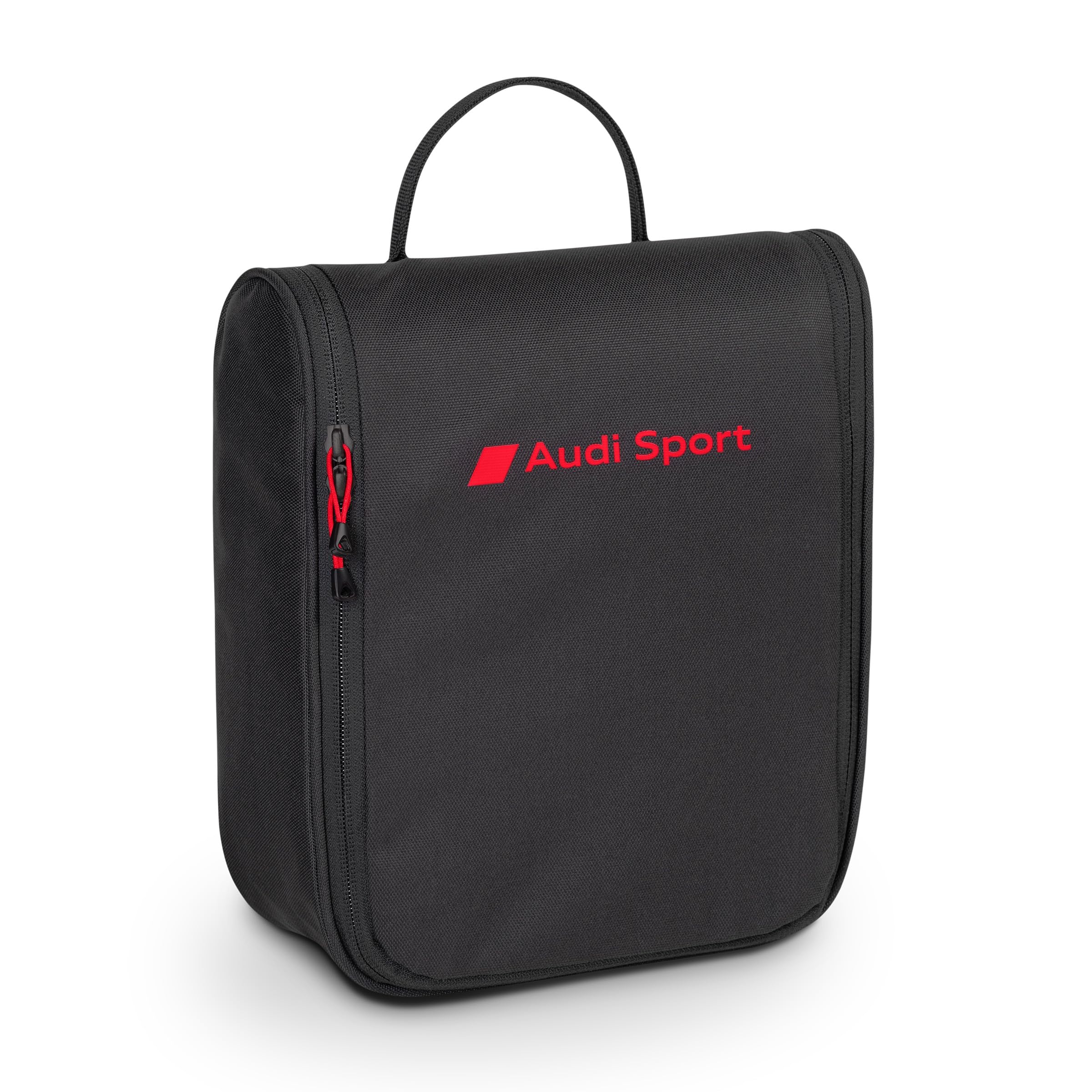 Audi 3152500700 Wash Center Waschtasche Kulturtasche, schwarz/rot