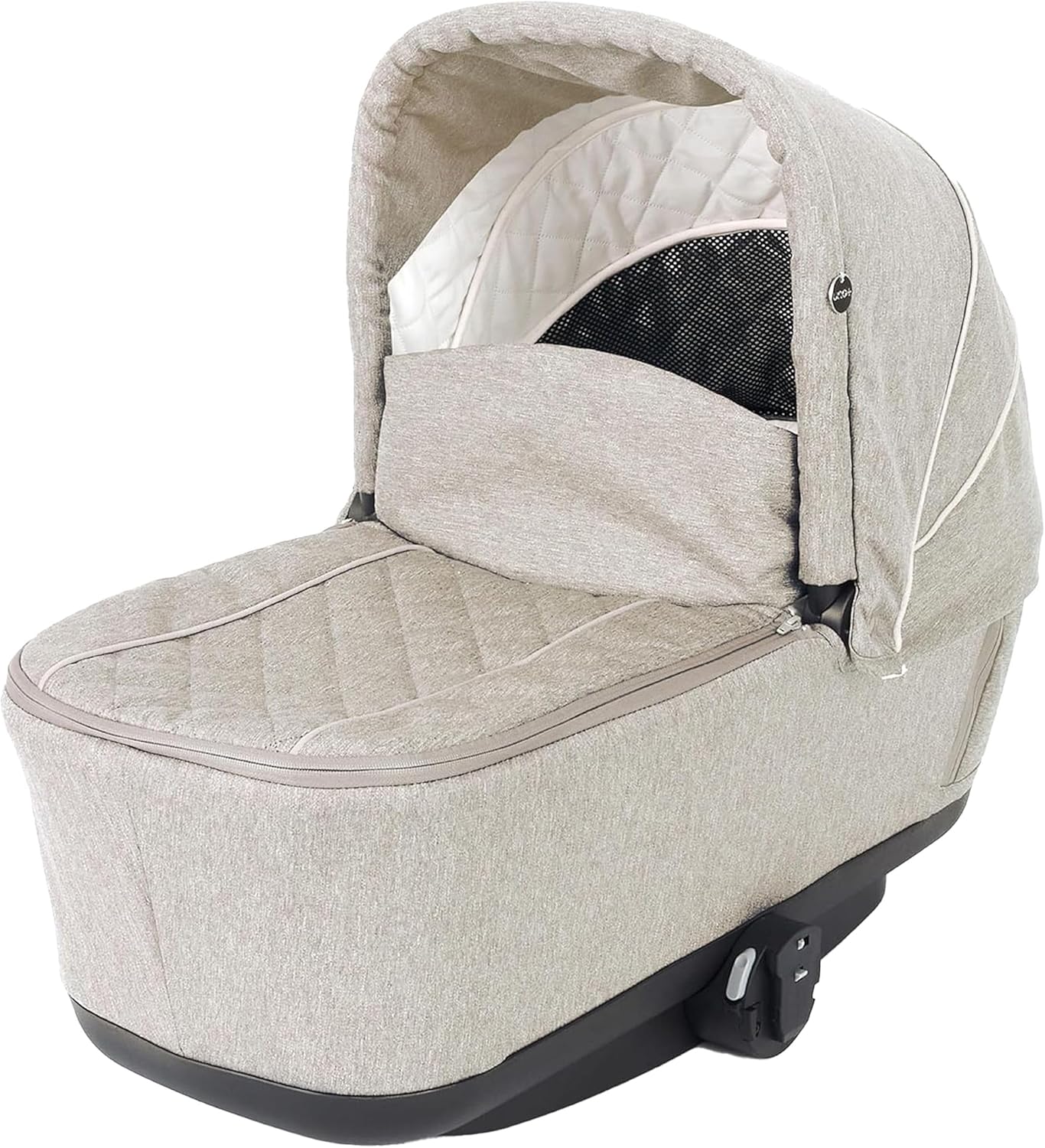 KidCo Uno+ Carry Cot, Portable Baby Bassinet for Newborns, Infants, & Toddlers, Travel Bed for Babies, Compatible with Uno+ Stroller - Khaki Twill