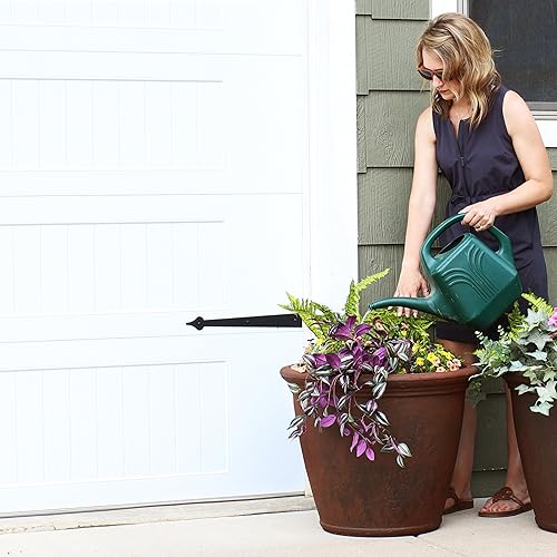 Miniatura 6 de Sunnydaze Anjelica - Macetero irrompible de poliresina de doble pared con acabado resistente a los rayos UV, juego de 3, tamaño grande de 24