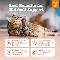 Vista 2 de Zesty Paws Picaduras de bolas de pelo para gatos – Soporte de furball para gatos – Suplemento funcional con aceite de pescado Omega 3 EPA y DHA +