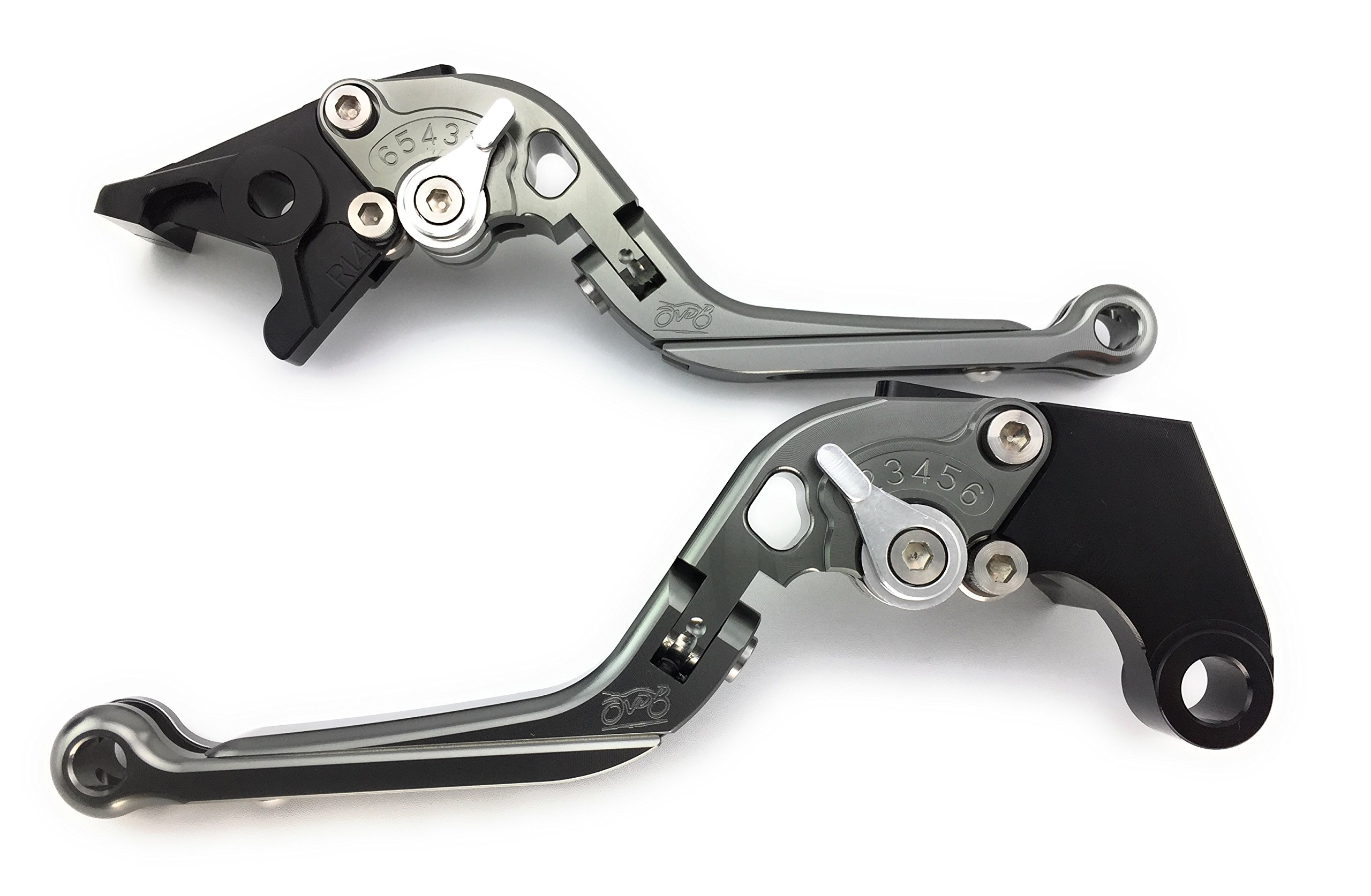 avdb-moto Coppia di leve regolabili e pieghevoli CNC Compatibile con Kawasaki Ninja 400R 400, er4 N, er4 F 2011 12 13 2014