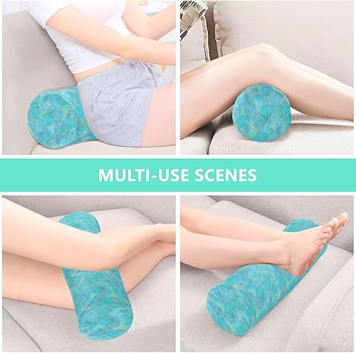 Miniatura 7 de Almohada cervical cervical vintage marroquí azul turquesa para aliviar el dolor, almohada de espuma viscoelástica cómoda para cuello, cabeza,