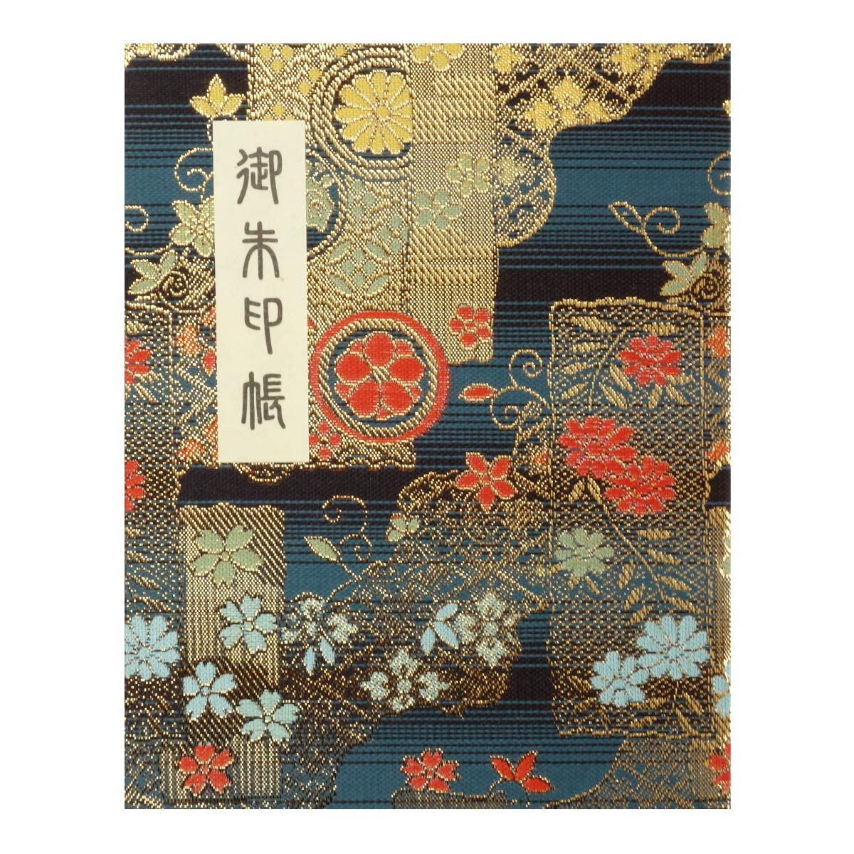 御朱印帳 Amazon | 正倉院文様御朱印帳・縹地花文﨟 (深緋) | 朱印帳・集