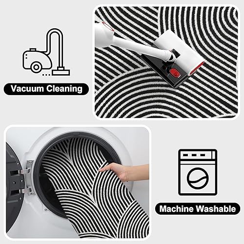 Miniatura 121 de Tiffasea Tapetes para puerta de interior, alfombra de área pequeña lavable beige de 2 x 3 pies, tapete reversible para puerta delantera, alfombra