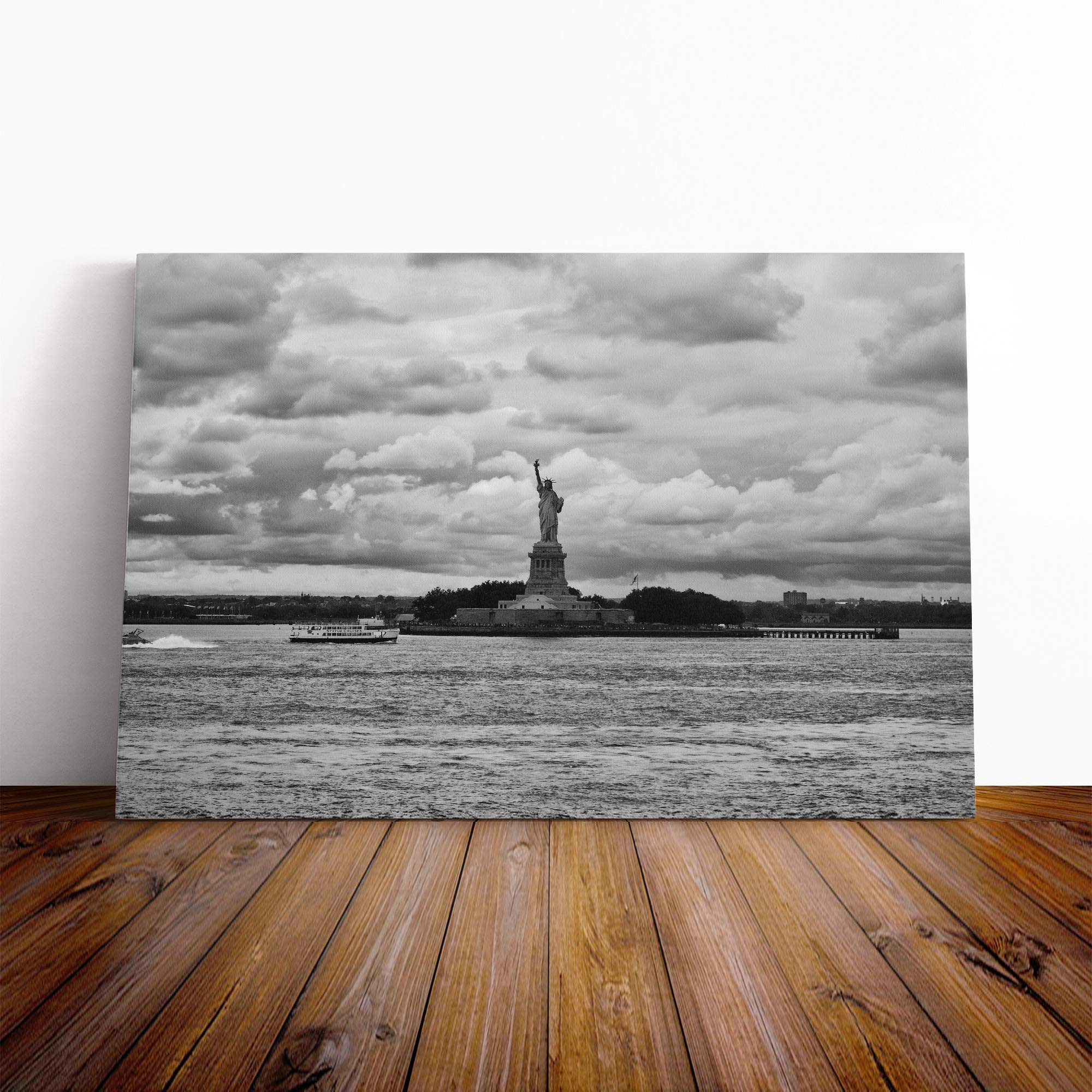 Statue of Liberty New York USA (7) Canvas Print | Gallery Wrapped 30mm Frame Wall Art | 20x14 inches | Ready to Hang | Modern Picture | Living Room Bedroom Lounge Office
