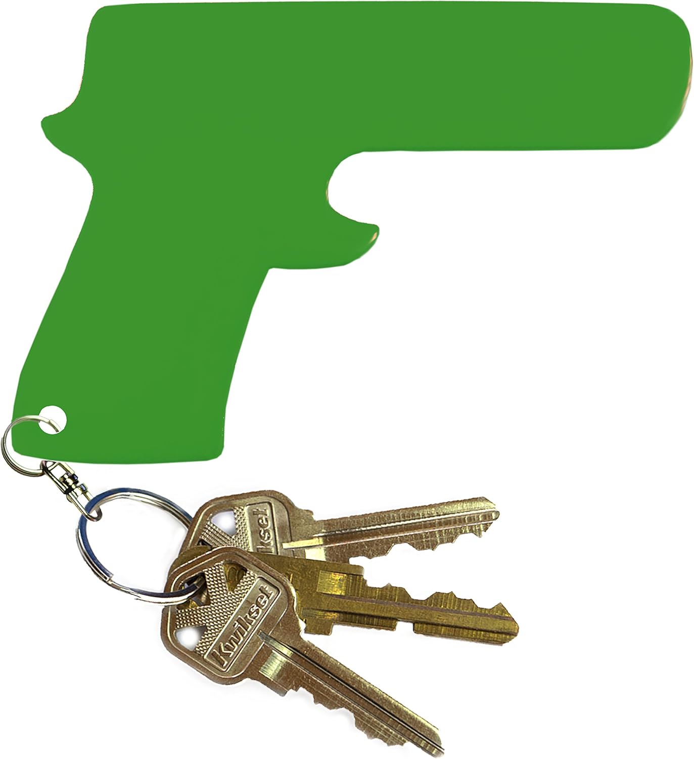 Custom Green Gun Keychain Bottle Opener - Black Blue Green Purple or Red - 1-100 Packs