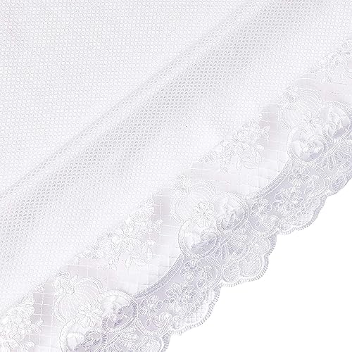 Miniatura 2 de Violet Linen Versailes - Manteles de poliéster jacquard bordados en relieve, 70 x 120 pulgadas, color blanco